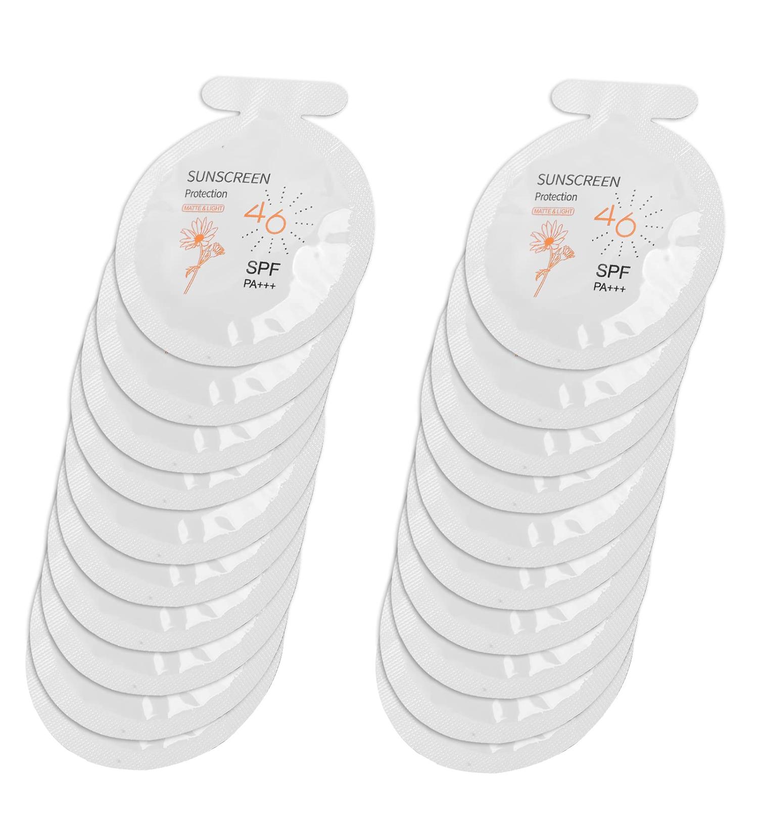 SPF 46 Travel Size Sun Protection - Moisturizing Waterproof & Non-Greasy for All 3ml x 20 Bags - Buy Online on GoSupps.com