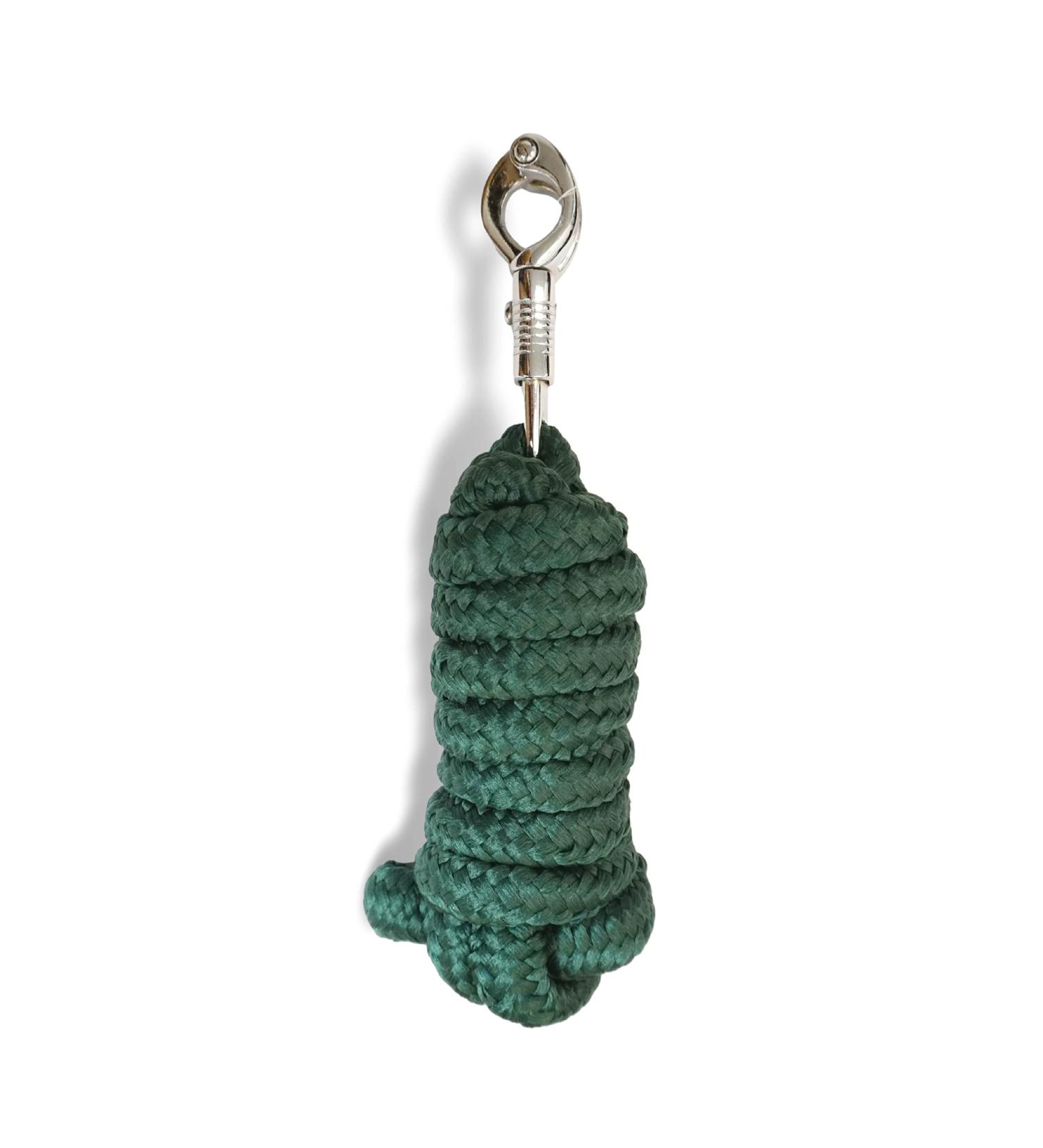 Premium Knit Panic Hooks for Horses | Stylish Leading Leash & Tie Rope for Ponies Donkeys & Goats - Dark Green - Buy Online on GoSupps.com