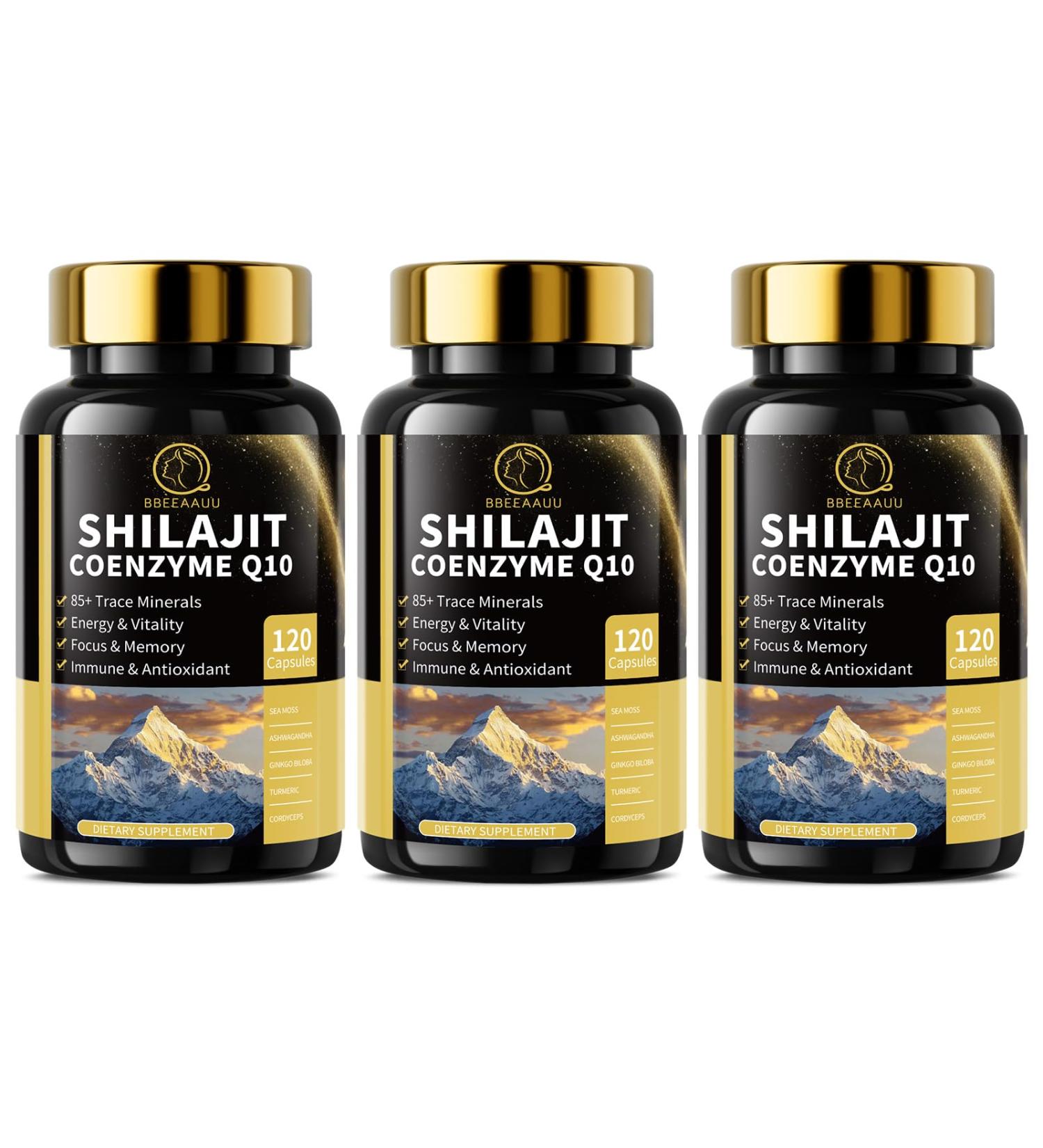 BBEEAAUU Shilajit Capsules with Sea Moss & Ashwagandha for Men & Women 12 in 1 Himalayan Shilajit Supplements - Buy Online on GoSupps.com
