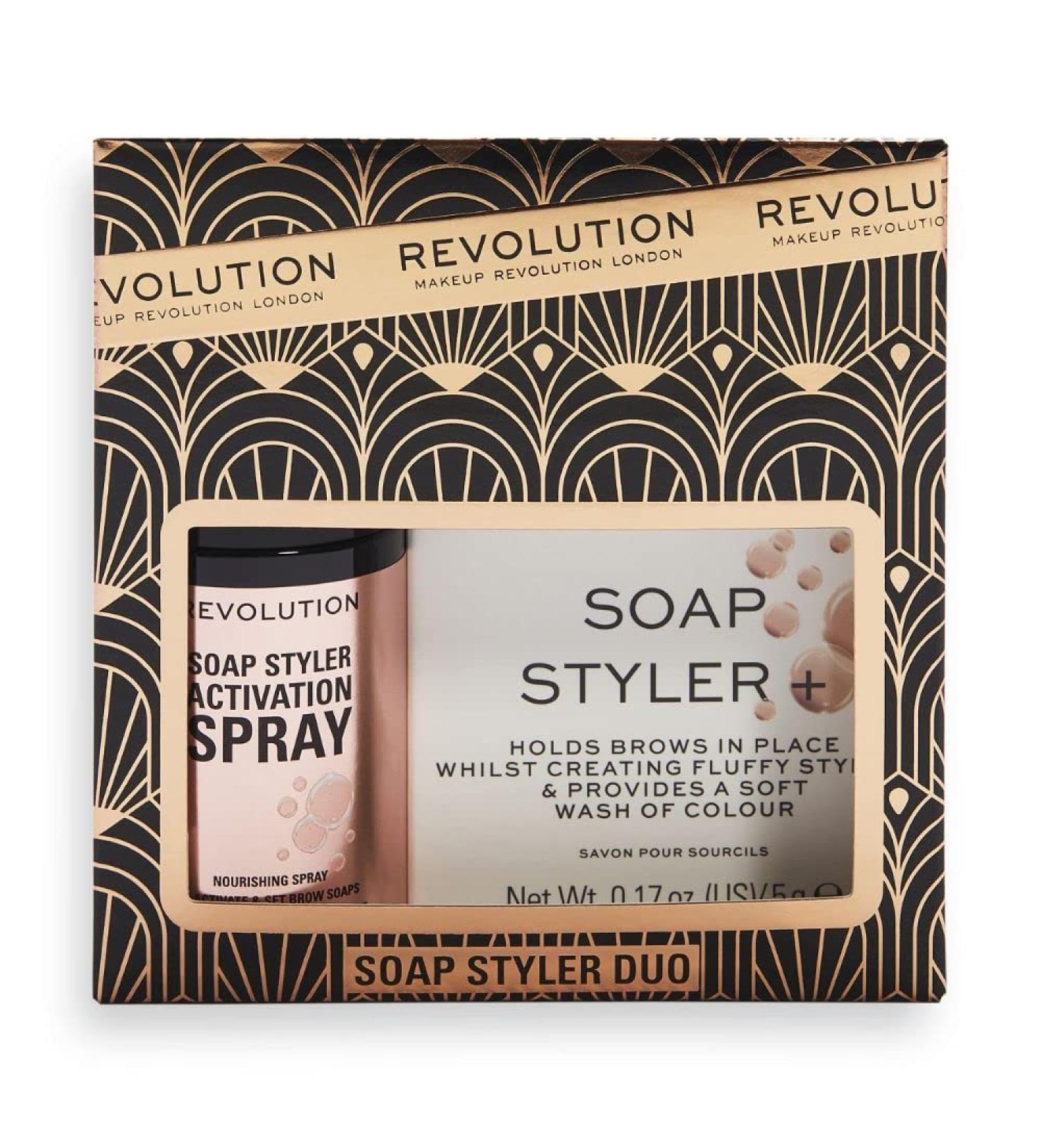 Makeup Revolution Soap Styler Duo 2 Piece Eyebrow Set Stay All Day Brows Includes 2 Viral Products