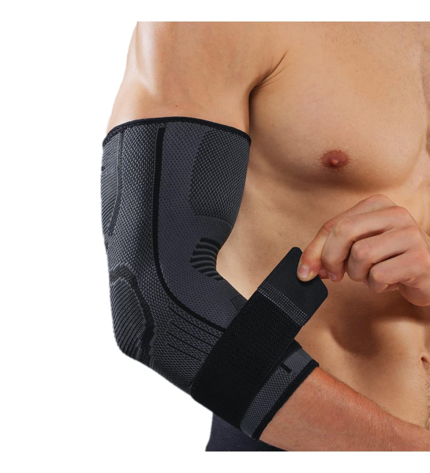 Elbow Compression Sleeve for Tendonitis | Tennis & Golf Relief for Men & Women | Large-X-Large Black - Buy Online on GoSupps.com