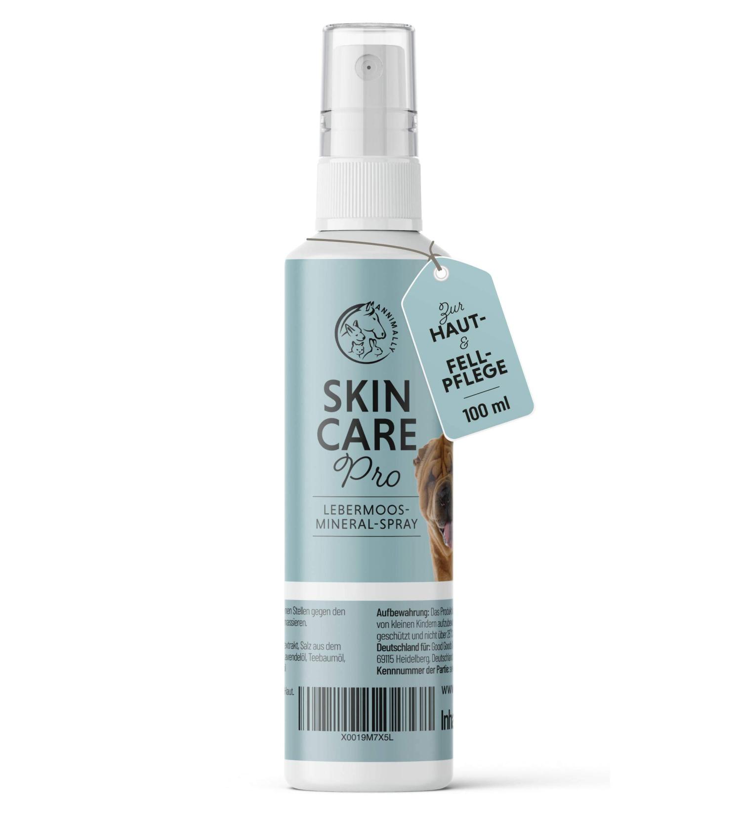Annimally Animal Skin-Care Spray for Dogs Horses & Small Animals | 100% Natural Dry Skin Relief with Aloe Vera Tea Tree Oil & Dead Sea Salt - Buy Online on GoSupps.com
