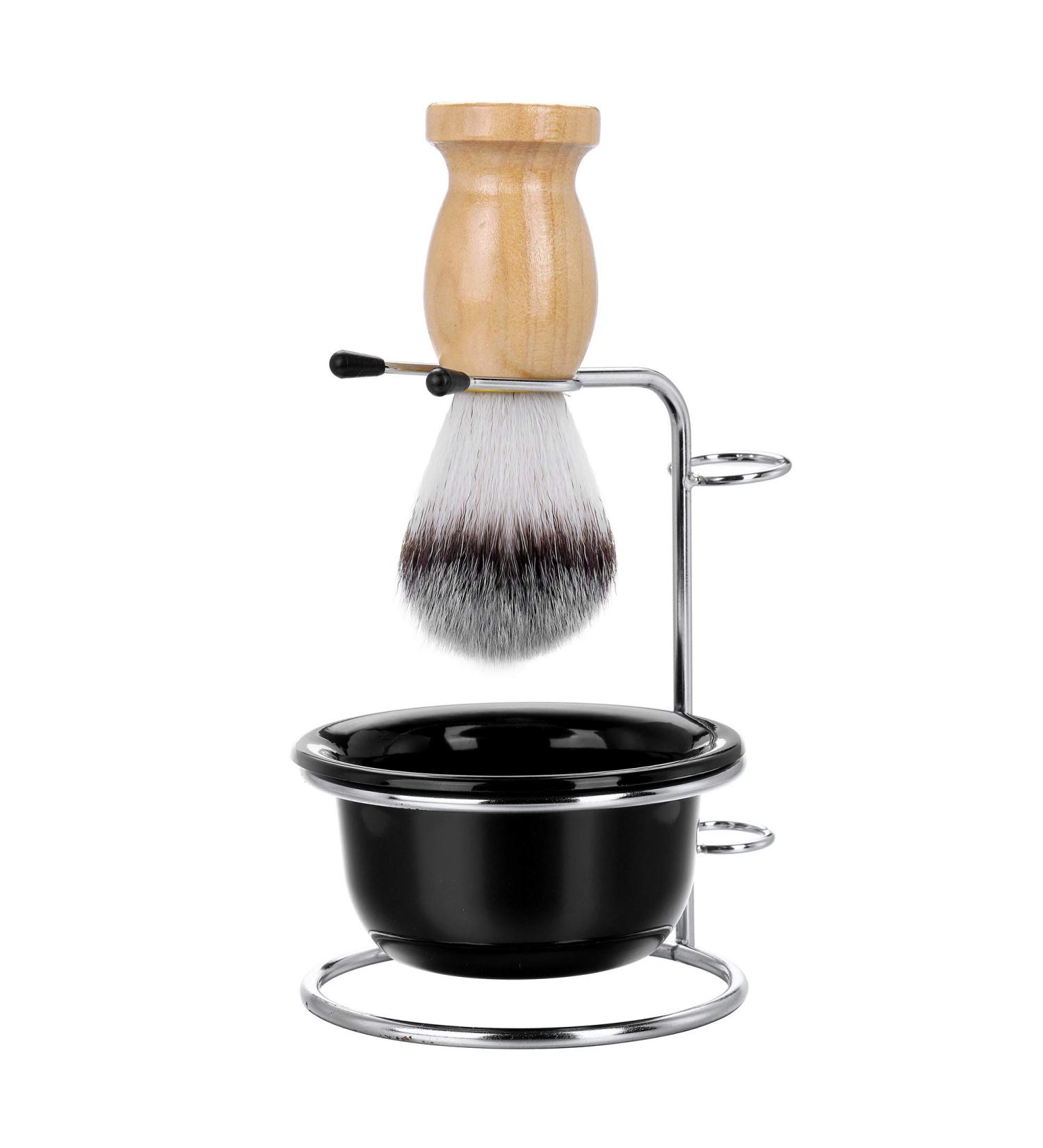 Personalized Ccbeauty Razor Set - 3 in 1 Shaving Brush & Stand | Perfect Gift for Men - Engraved & Customizable - Buy Online on GoSupps.com