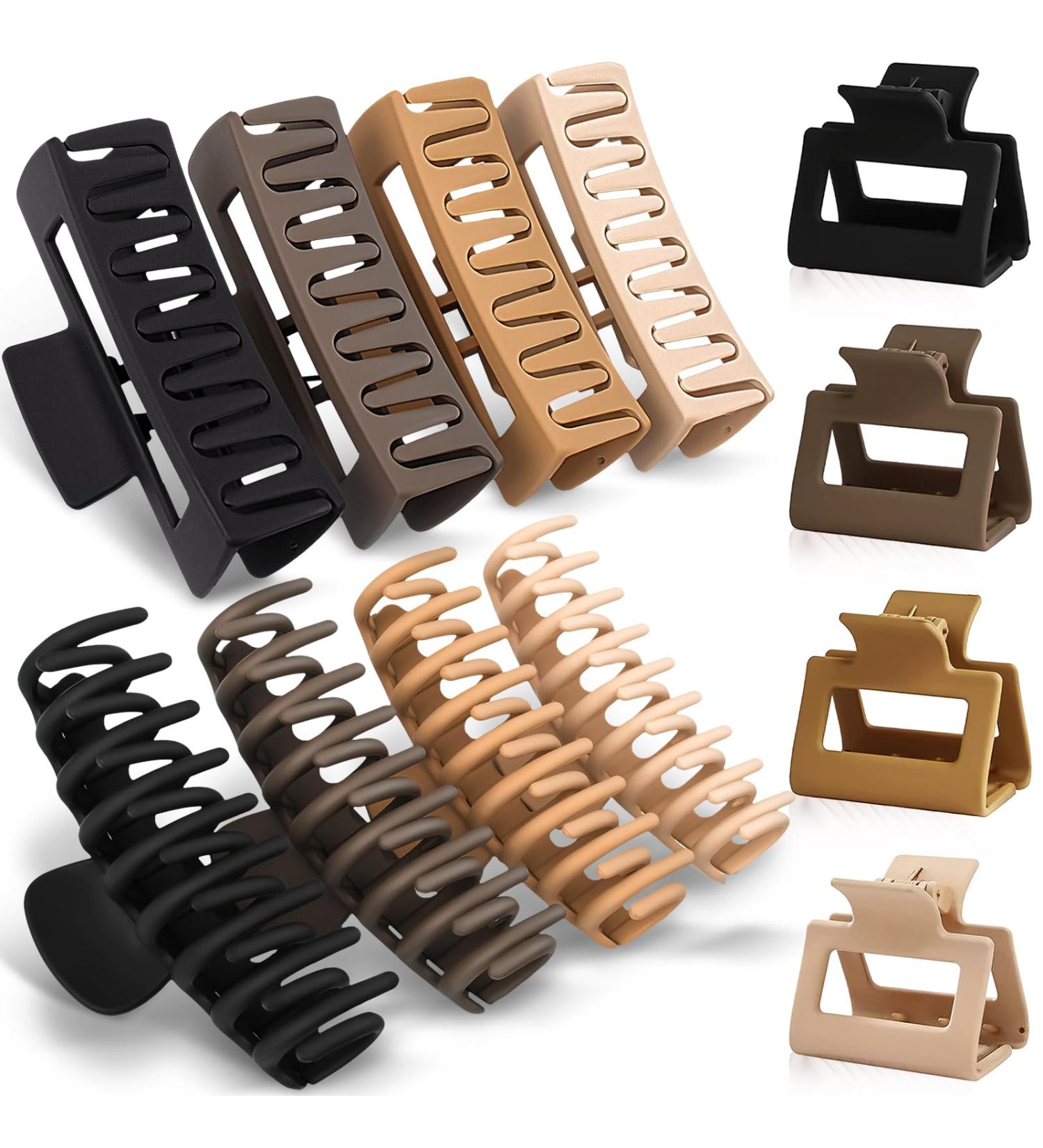 Hair Clips for Thick Thin Hair 12 Pack - 4.3 Large & 2 Medium Claw Clips Combo for Women - XL Matte Cute Hair Clips for Thick Hair - Buy Online on GoSupps.com