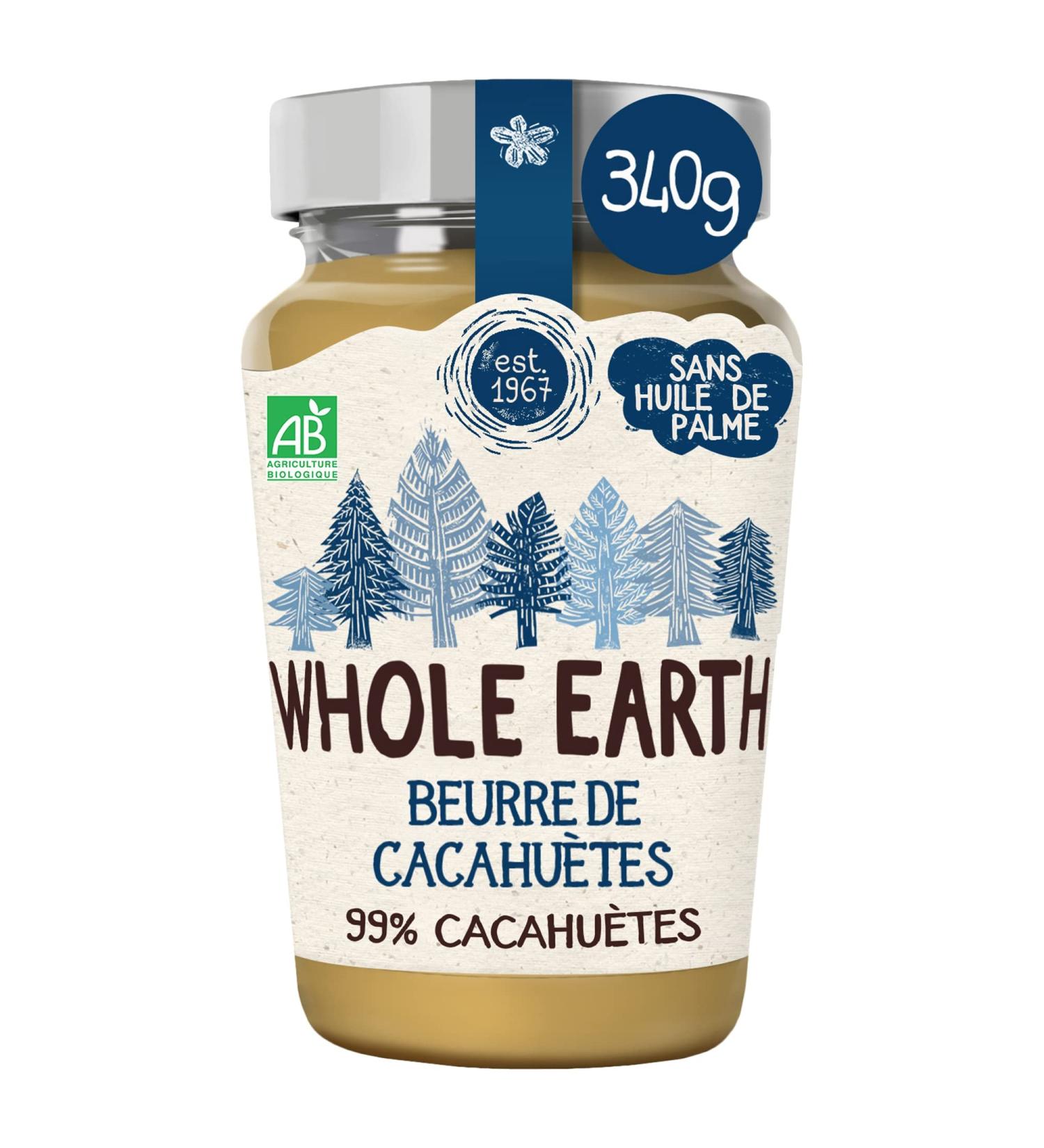 Whole Earth Beurre de Cacahu tes Cr meux Bio - Source de prot ines - Sans Huile de Palme et Sans Sucres Ajout s - 1 pot 340 g - Buy Online on GoSupps.com