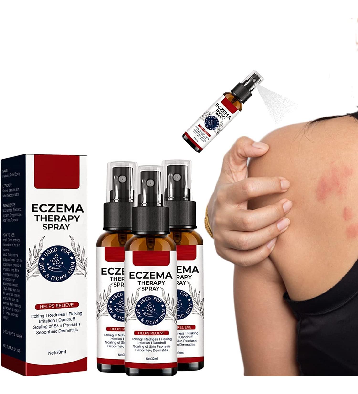 GFOUK Natural Eczema Therapy Spray All Natural Eczema Treatment Psoriasis Treatment Vitiligo Skin Repair Spray Skin Care Pain & Itch Spray Fast Acting Itch Relief (3 Pcs) - Buy Online on GoSupps.com