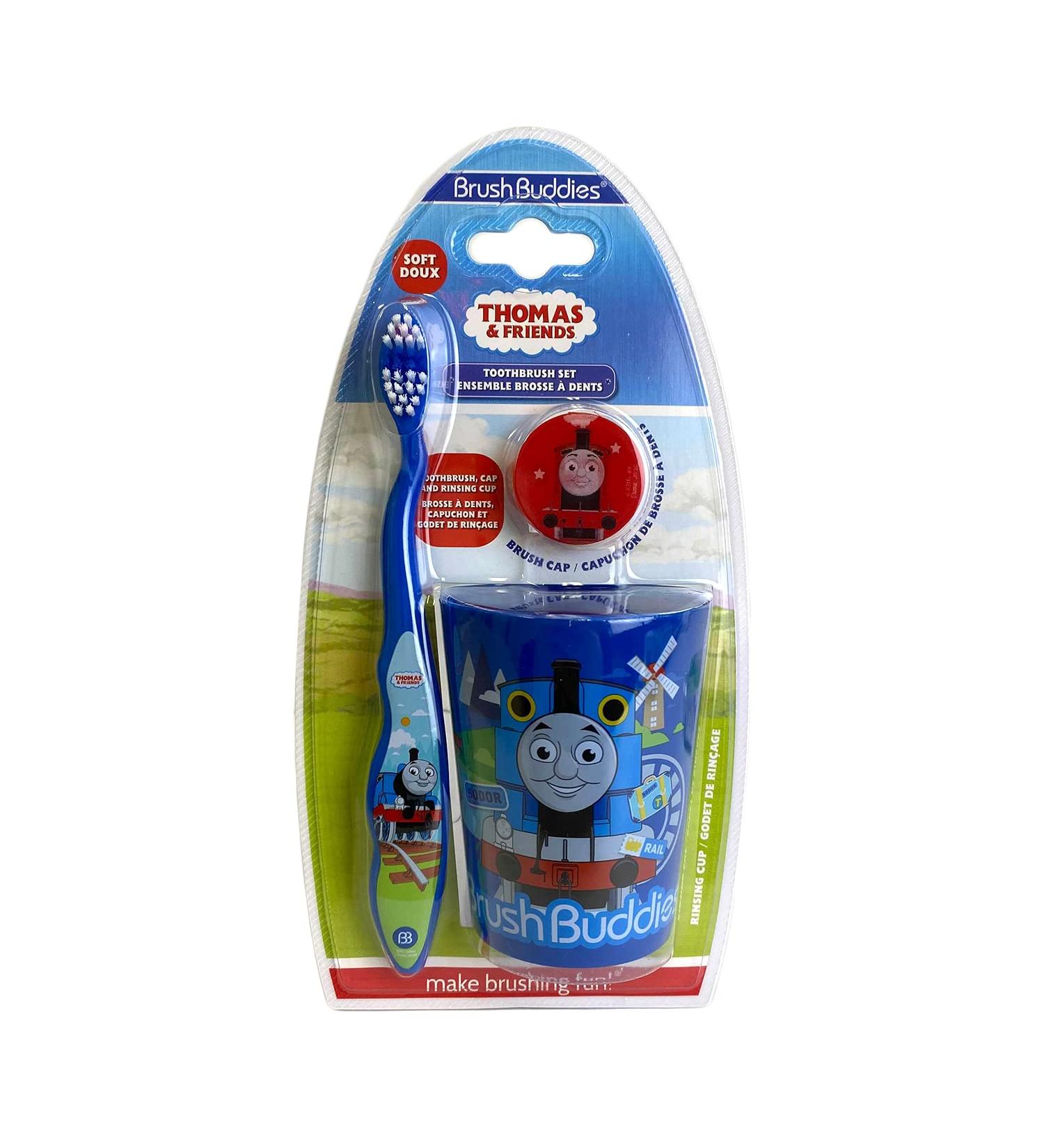 Thomas The Train Travel Kit with Thomas and Friends Toothbrush, Rinsing Cup, and Cap