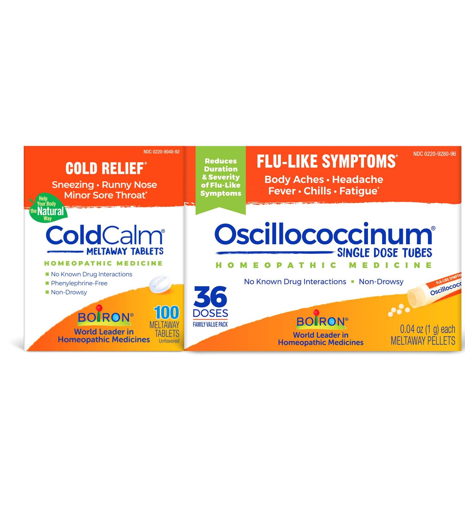 Boiron Oscillococcinum 36 Doses and ColdCalm Tablets Bundle - Buy Online on GoSupps.com