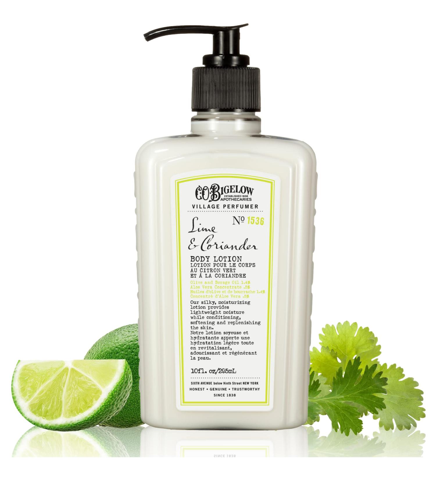 C.O. Bigelow Village Perfumer Lime Coriander Body Lotion - No. 1536 | Moisturizing Lotion for Women and Men | 10 fl oz - Buy Online on GoSupps.com