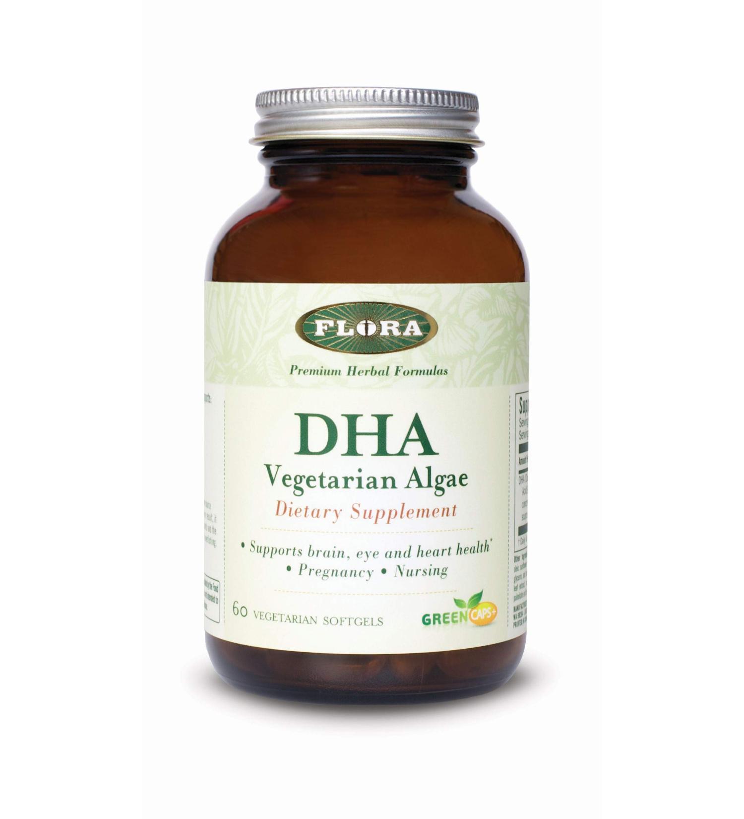 Flora DHA Vegetarian Algae | 60 Softgels | Omega-3 for Plant-Based Diets - Buy Online on GoSupps.com