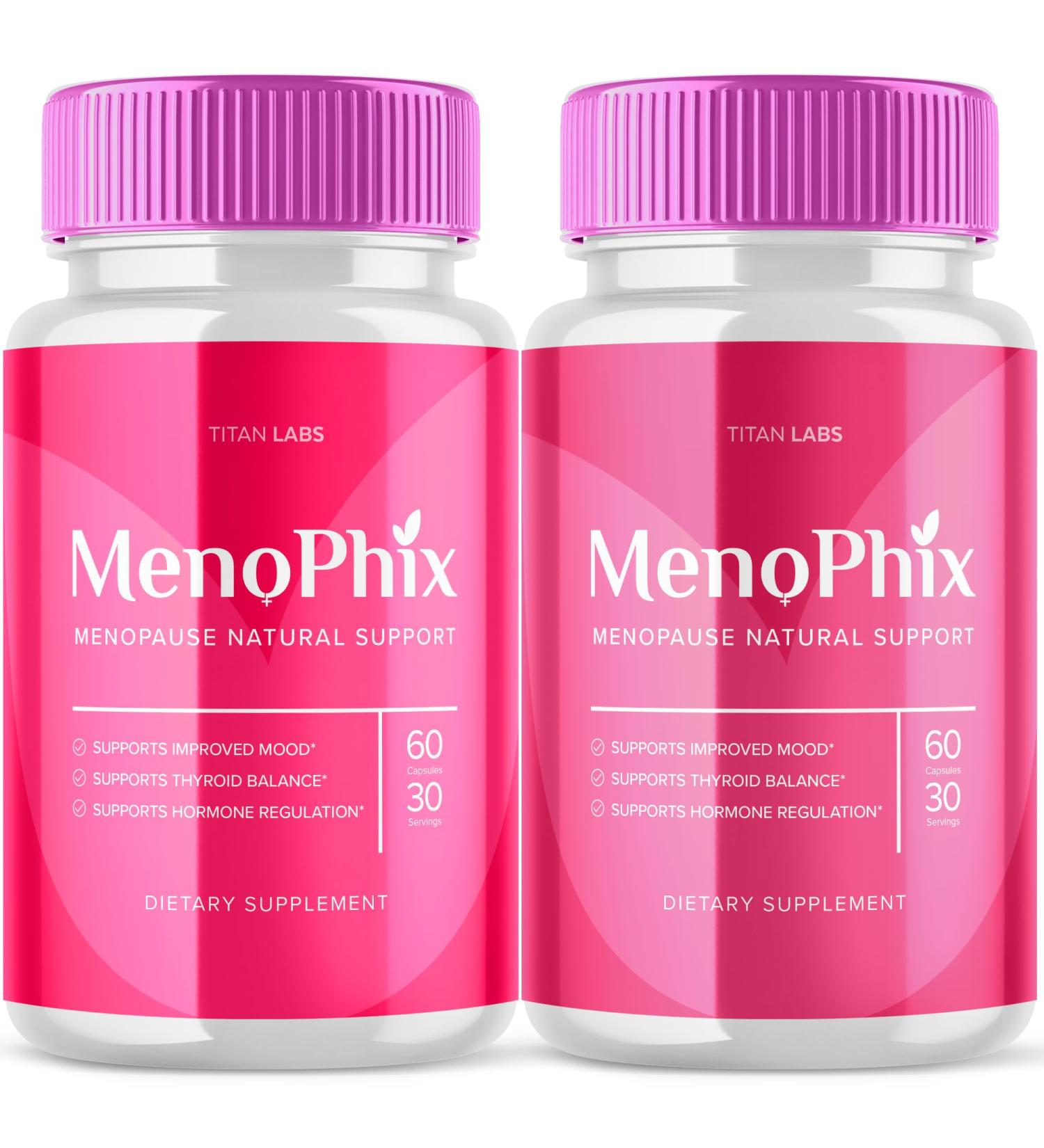 Menophix Menopause Capsules (2 Pack) - Natural Support for Women | Advanced Detox Supplement (120 Capsules - Buy Online on GoSupps.com