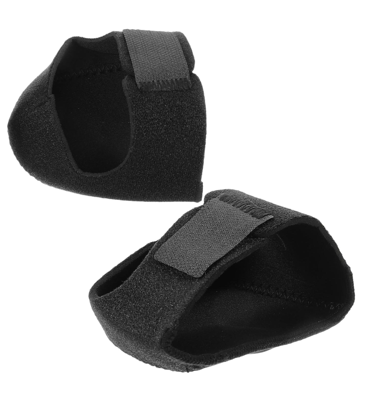 Healeved Rubber Heel Pad | Washable Heel Cushions for Men & Women | Silicone Heel Protectors - 1 Pair 9x9cm Black - Buy Online on GoSupps.com
