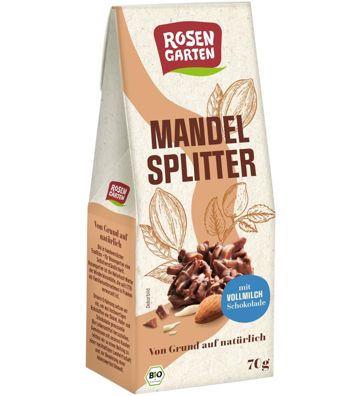 Rosengarten Organic Almond Chips (6 x 70 gr) Almond 6 x 70 gr