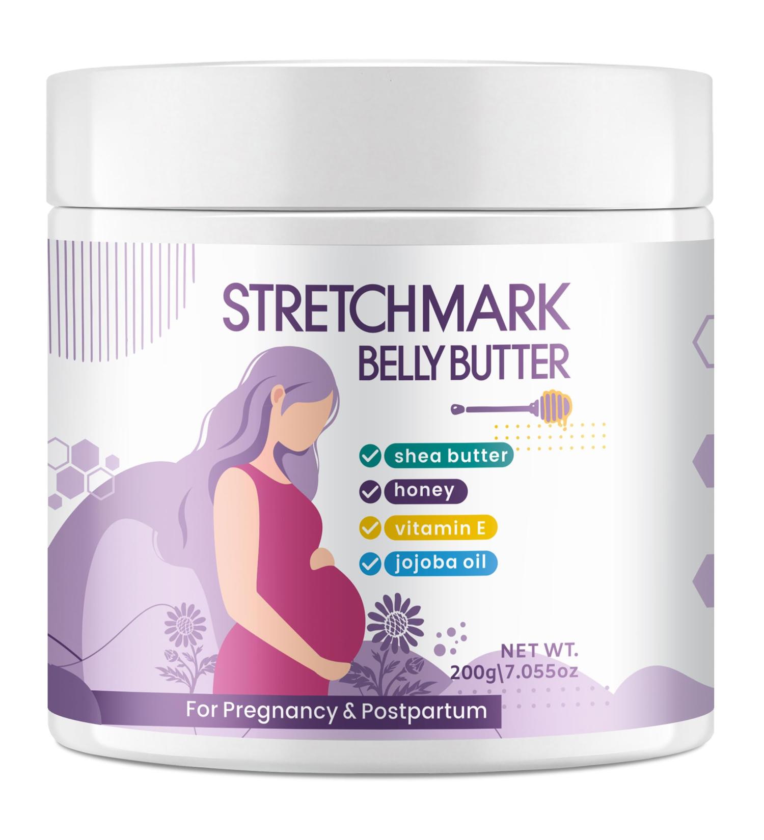 AOAO Stretch Mark Butter for Pregnancy | Body Balm for Women with Shea Butter & Vitamin E | Paraben-Free Formula for Scars & Stretch Mark Repair | Belly Butter for Pregnant Women (Shea Butter_1) - Buy Online on GoSupps.com