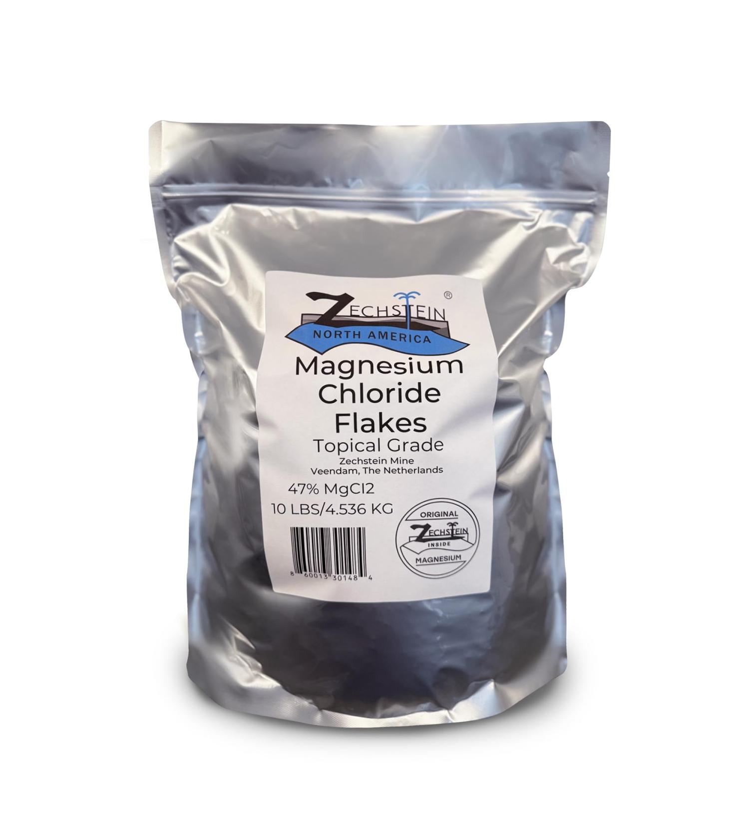 Authentic Zechstein Inside Bulk Magnesium Flakes: Magnesium Chloride Flakes for Baths | Pure Organic Transdermal Elemental Magnesium - 10 LB Bag 160 Ounce (Pack of 1) - Buy Online on GoSupps.com