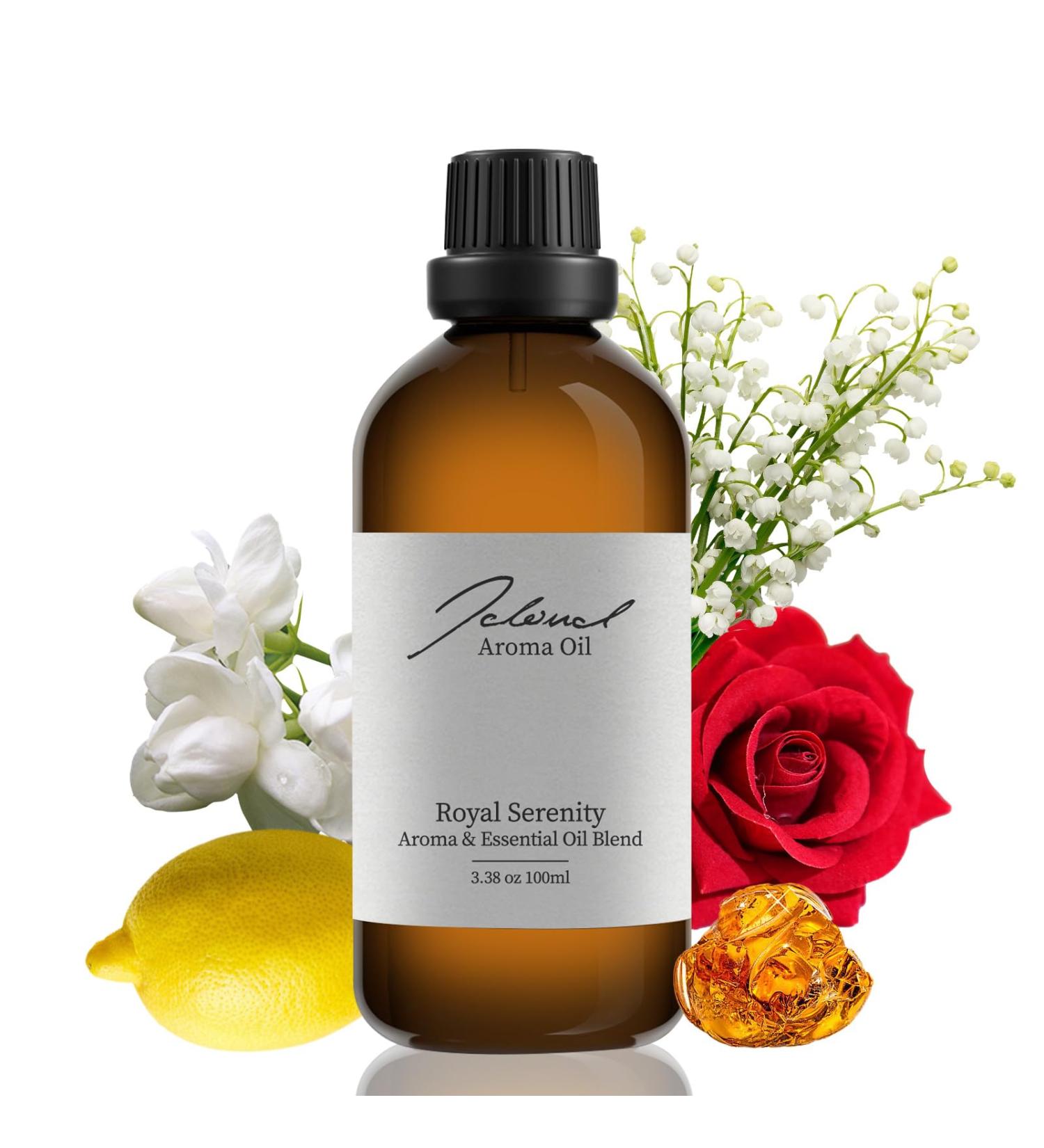 JCLOUD Royal Serenity Essential Oil - Luxury Aromatherapy Diffuser Oil Inspired by Ritz-Carlton | Lemon Jasmine & Amber | 100mL Home & Hotel Scents - Buy Online on GoSupps.com