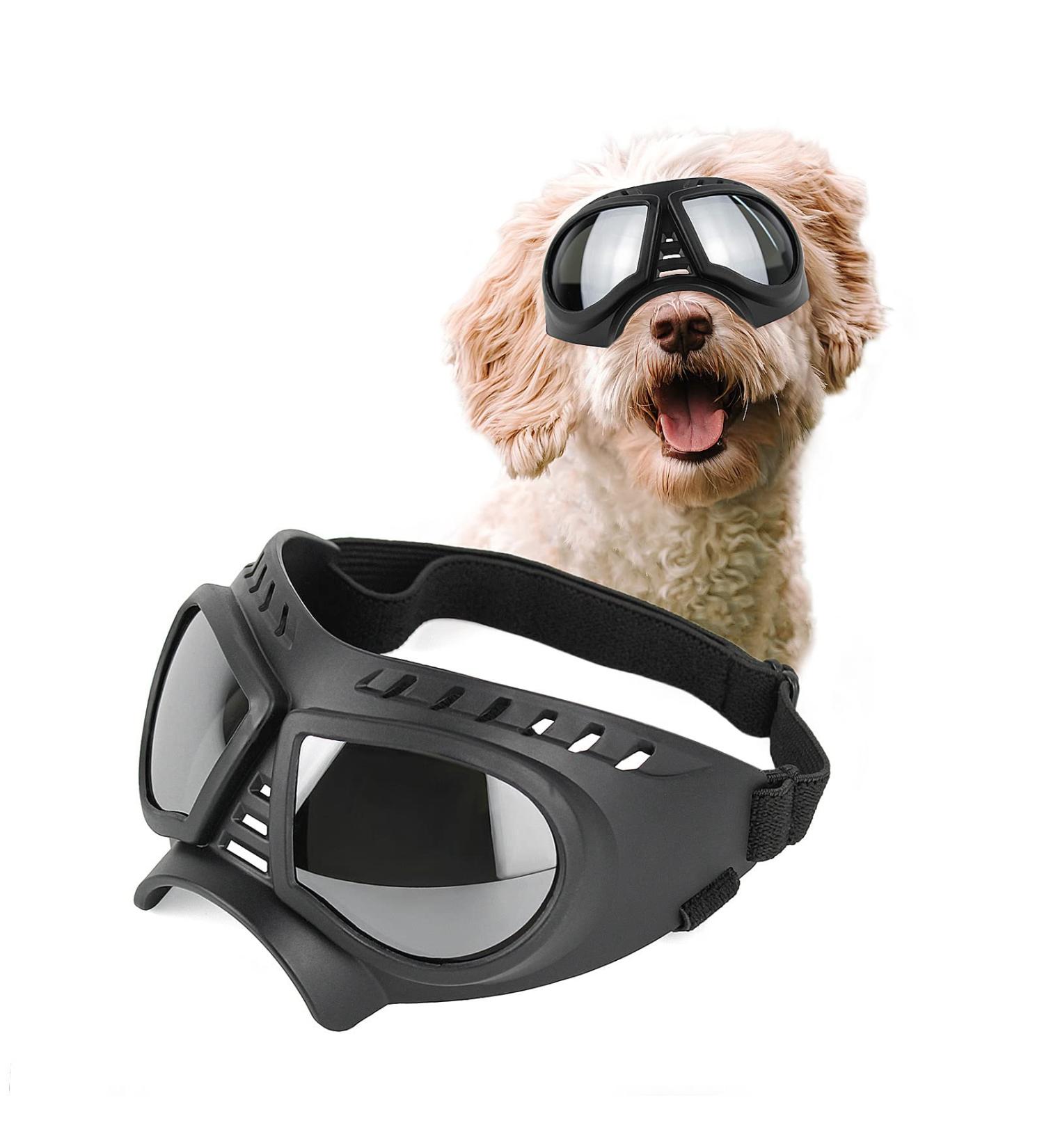 Petleso Dog Goggles Medium Breed - UV Protection Sunglasses for Medium Dogs - Silver Lens - Buy Online on GoSupps.com