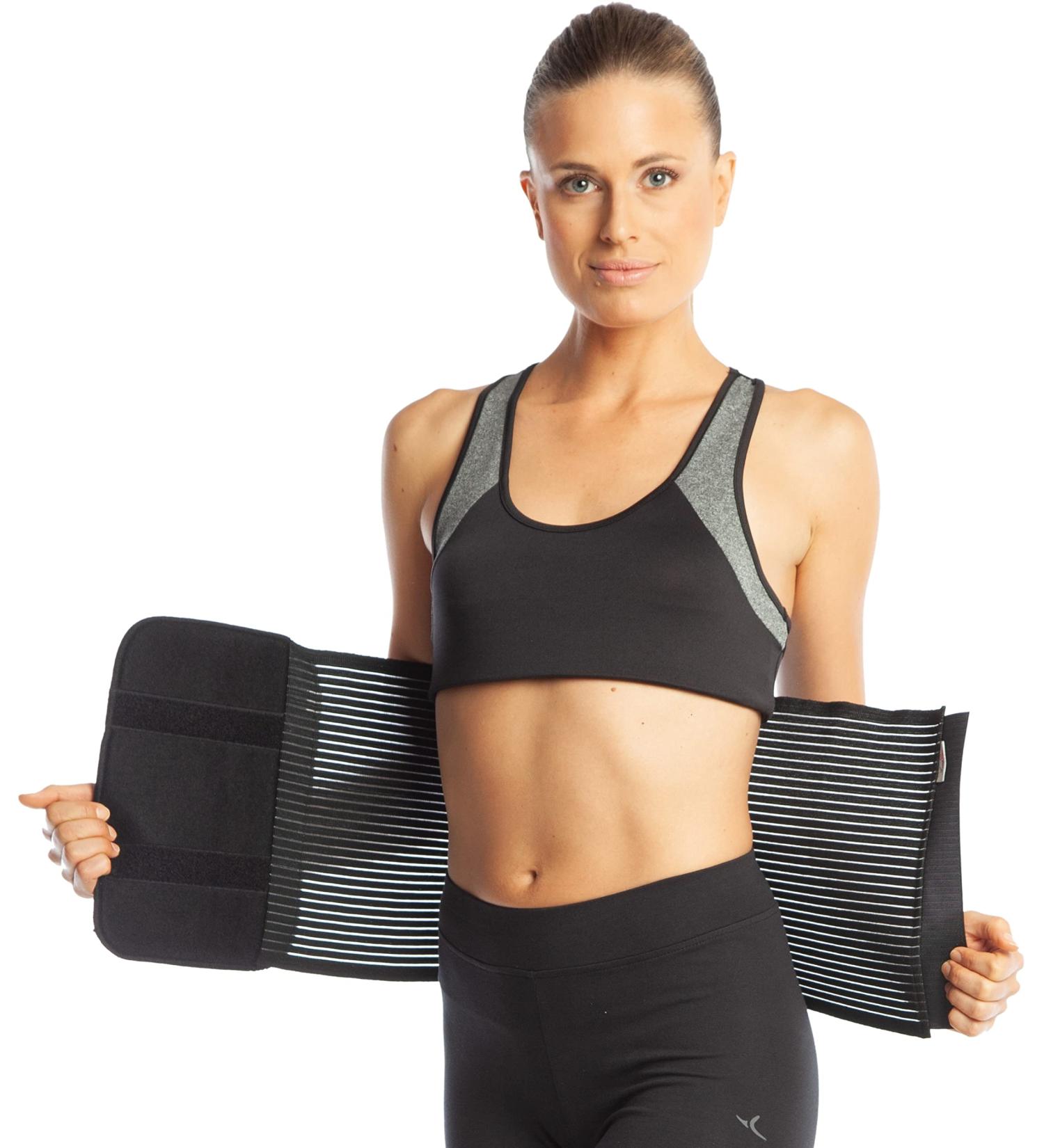 ArmoLine XXL Black Abdominal Binder Post Pregnancy Belly Wrap - Postpartum & Post-op Support - Buy Online on GoSupps.com