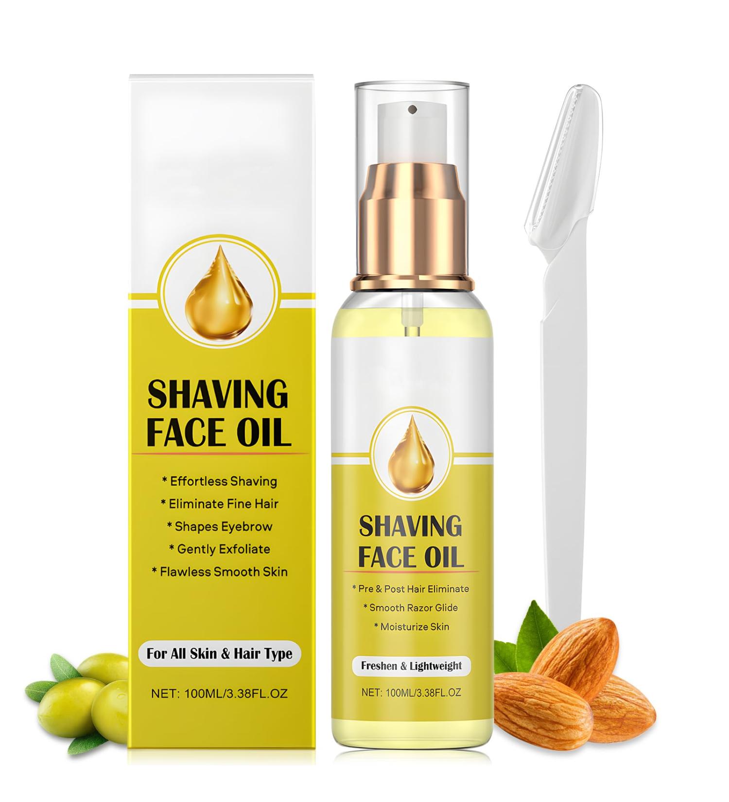 Huile Post Epilation Huile Apres Epilation Cire pour pilation et Pr et Post Rasage Kit de Dermaplaning Visage avec Rasoir Visage 100ml - Buy Online on GoSupps.com