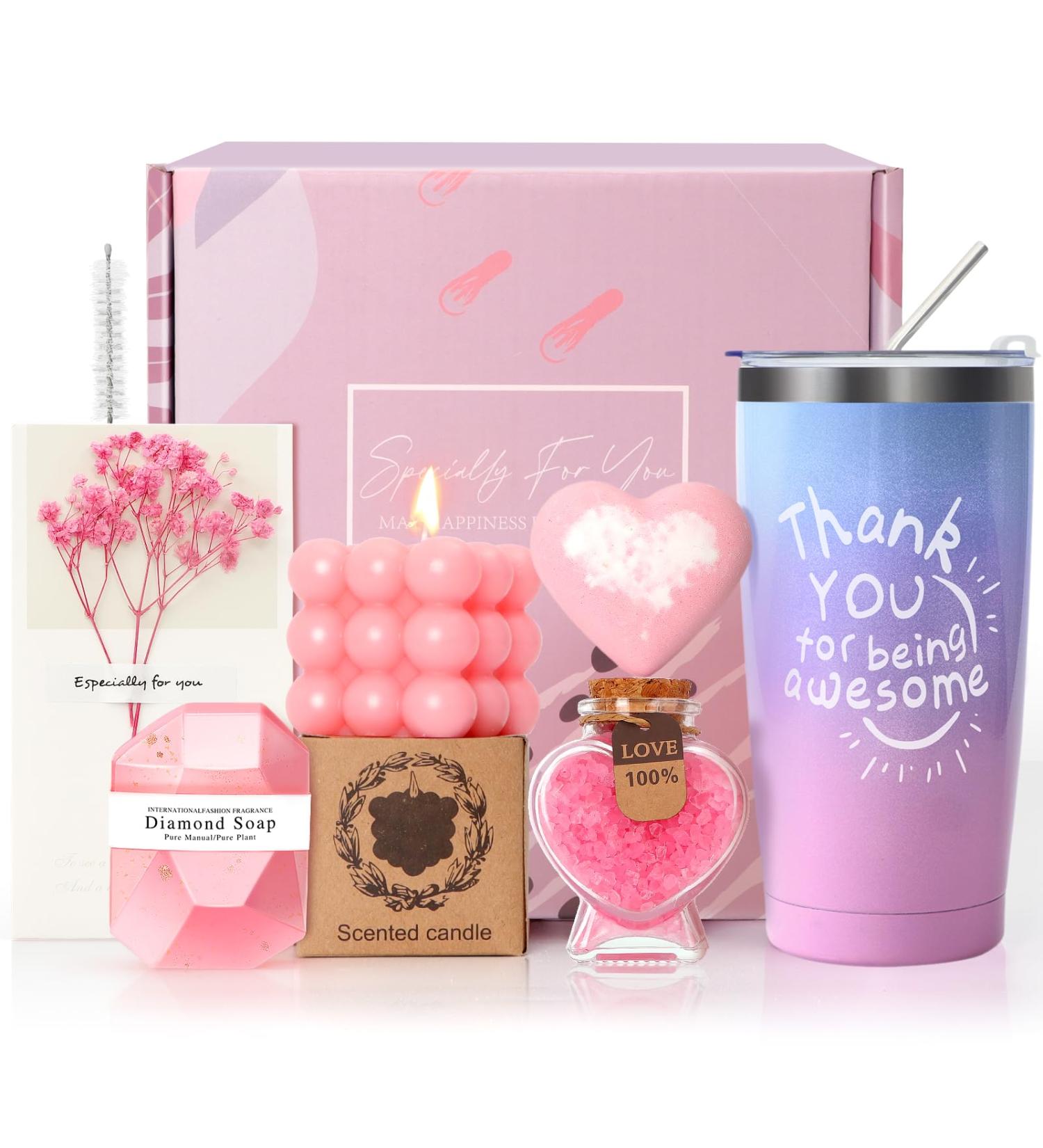 MACEVIA Rose Spa Gift Basket Set - Unique Birthday & Christmas Gifts for Women Moms Wives Sisters & Girlfriends - Perfect for Any Celebration - Buy Online on GoSupps.com