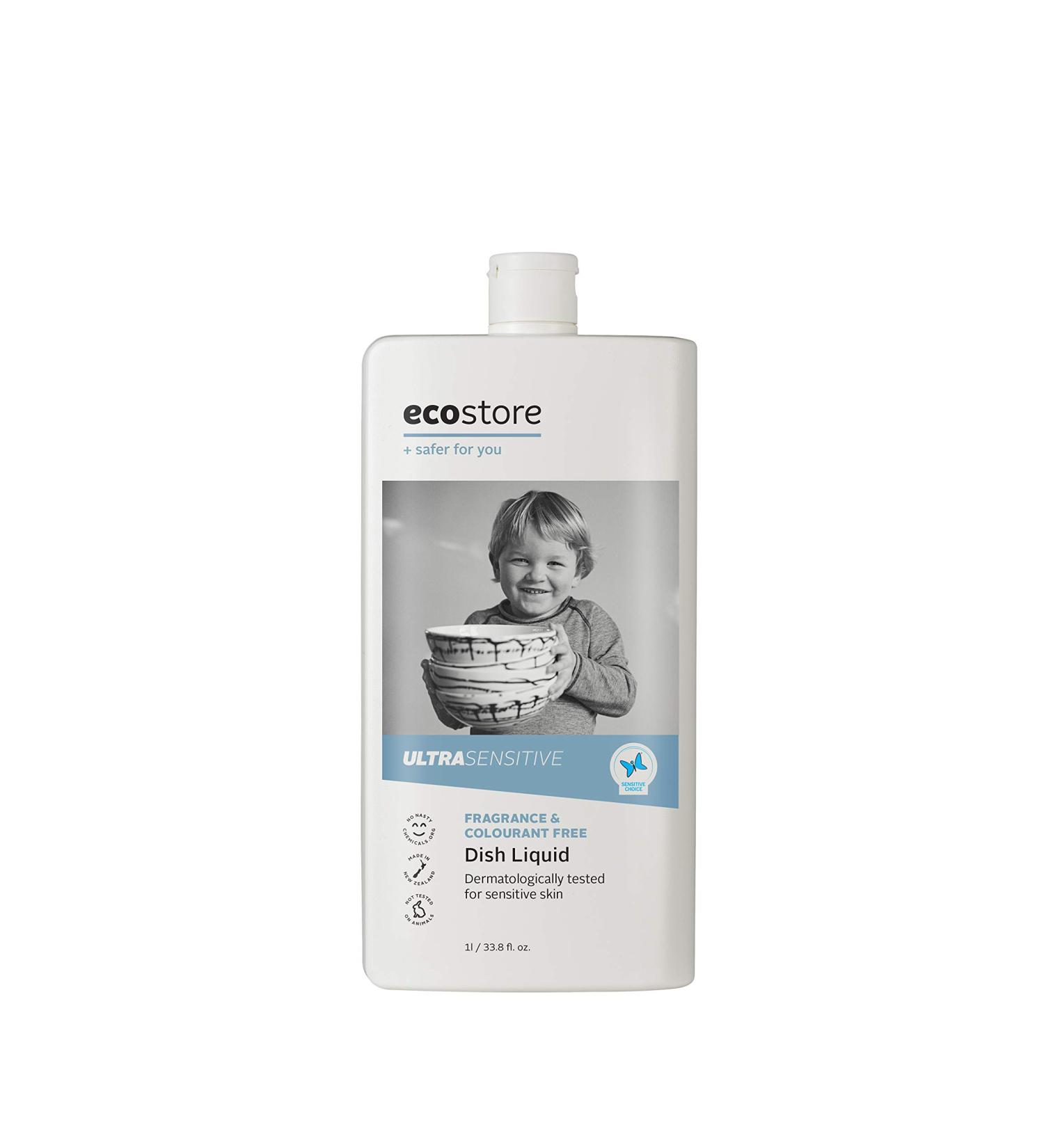 Eco Store Fragrance-Free Ultra-Sensitive Dish Wash Liquid - 1L | Biodegradable Detergent for Safe Dishwashing - Buy Online on GoSupps.com