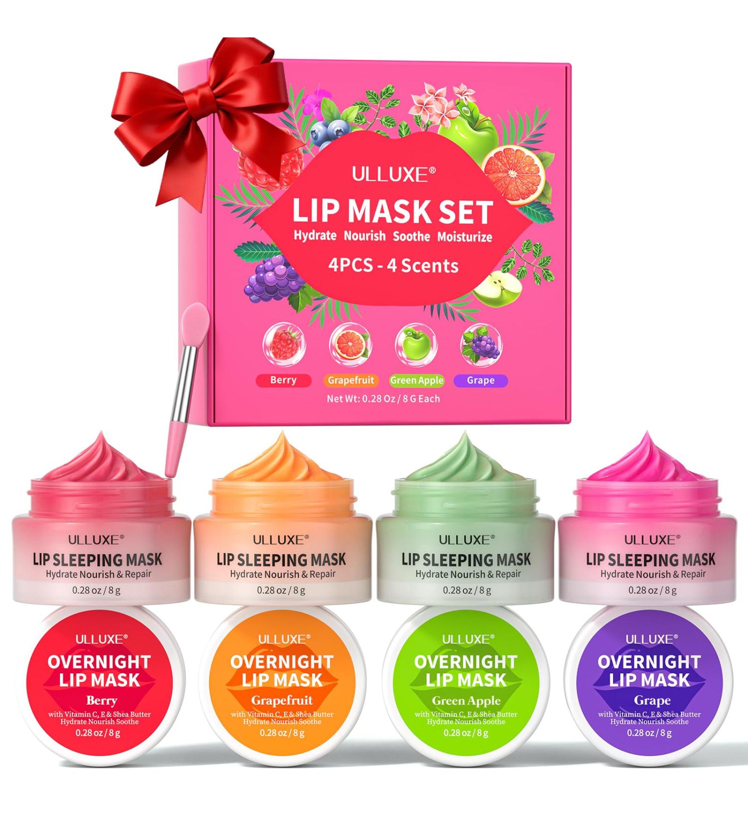 Lip Mask Set Lip Care Gift for Teen Girls & Women Overnight Lip Mask Hydrating & Moisturizing Valentine's Day Gifts for Her Wife Girlfriend Lip Sleeping Mask Repair Dry Flaky Lips Lip Treatment - Buy Online on GoSupps.com