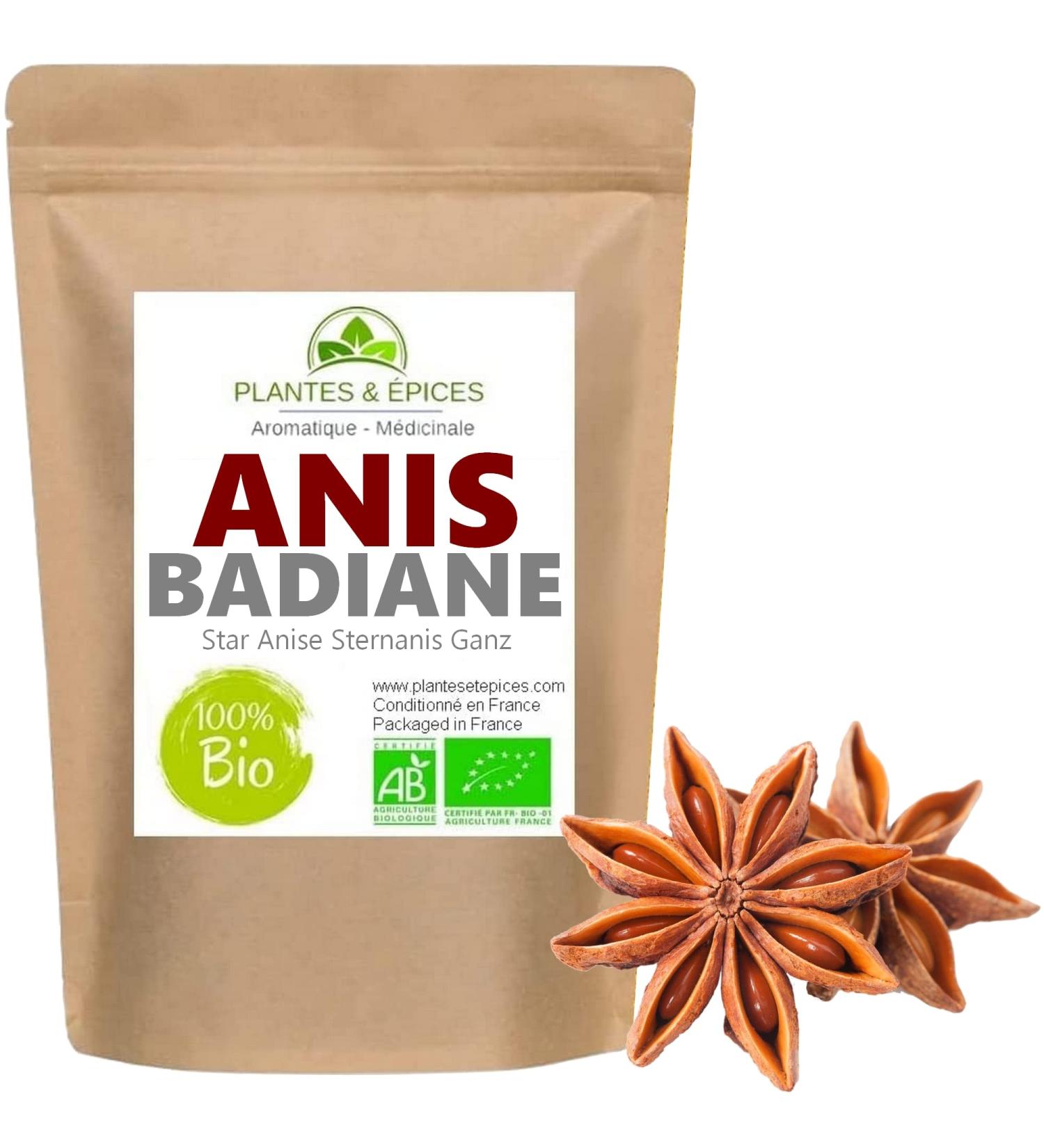 Star Anise Whole Organic Badiane ideal for Organic Infusion (50g) - Buy Online on GoSupps.com