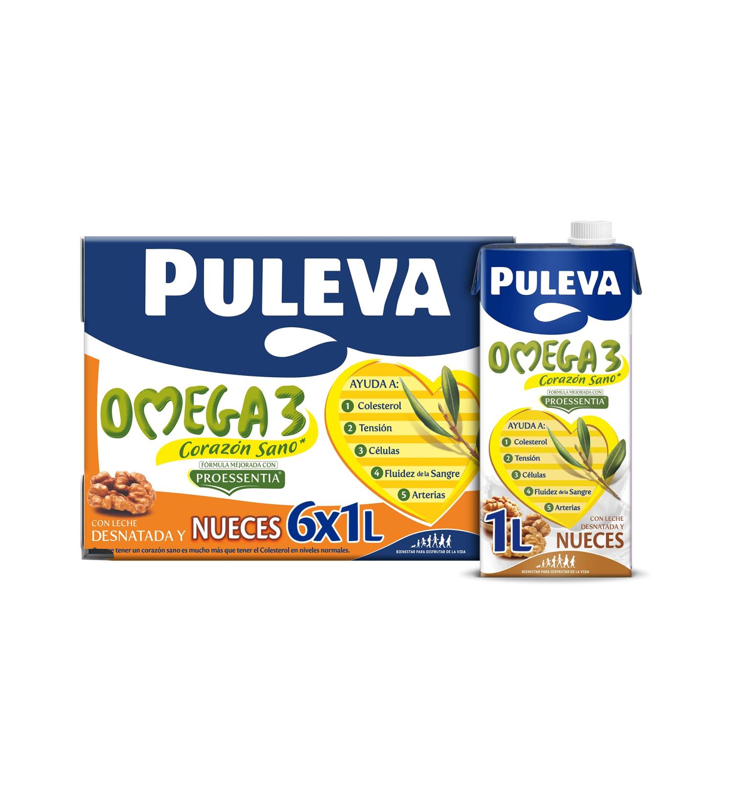  Puleva Puleva Omega 3 with nuts. Pack of 6 x 1 l - Buy Online on GoSupps.com