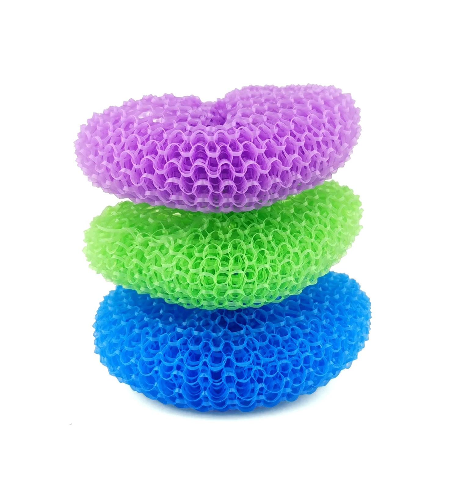 D.RECT 3-Piece Plastic Scourer Set | Durable Scratch Sponge for Effective Cleaning | Ideal for All Surfaces - Buy Online on GoSupps.com