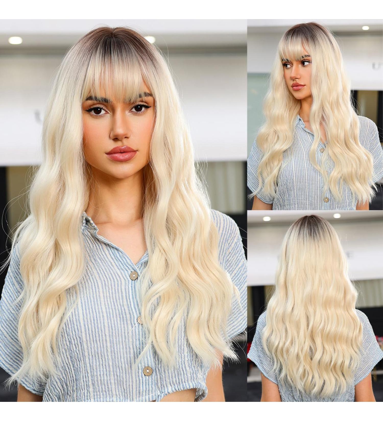 HAIRCUBE Curly Synthetic Wig for Women - Very Light Blonde - Ideal for Daily Wear or Cosplay - Buy Online on GoSupps.com