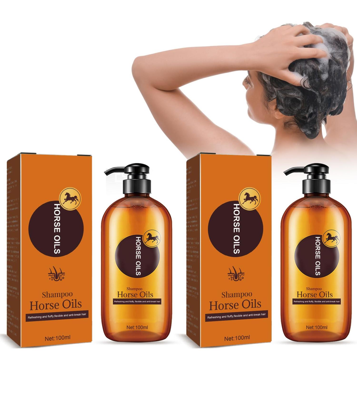  Nurvidis Horse Oil Shampoo Nourishing Horse Oil Shampoo Thickening Shampoo Hair Products Anti-Dandruff Shampoo Makes Hair Stronger and Thicker (2 - Buy Online on GoSupps.com