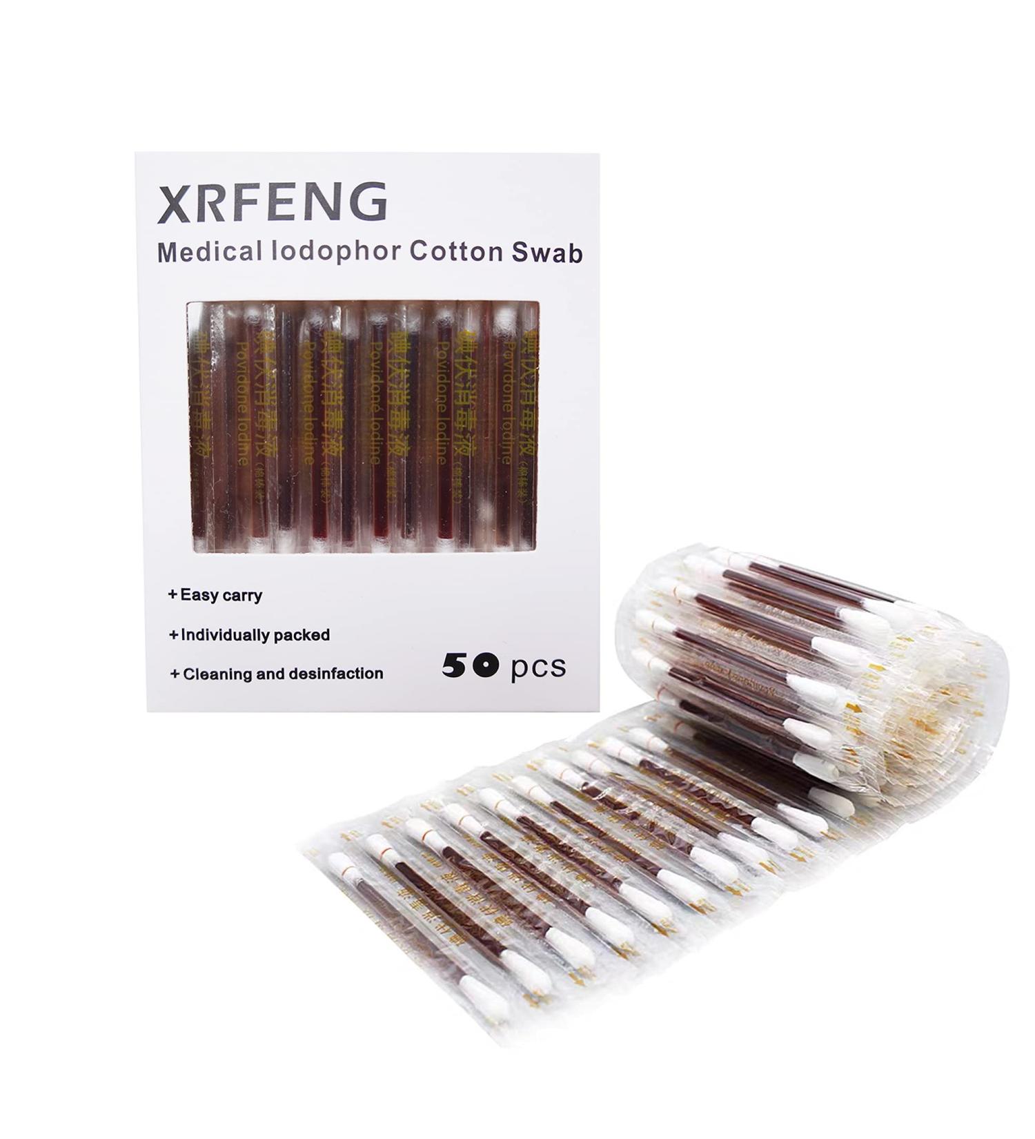 50 PCS Disposable Iodine Swab Portable Medical Swabs Outdoor Supplies Care Nasal - Buy Online on GoSupps.com