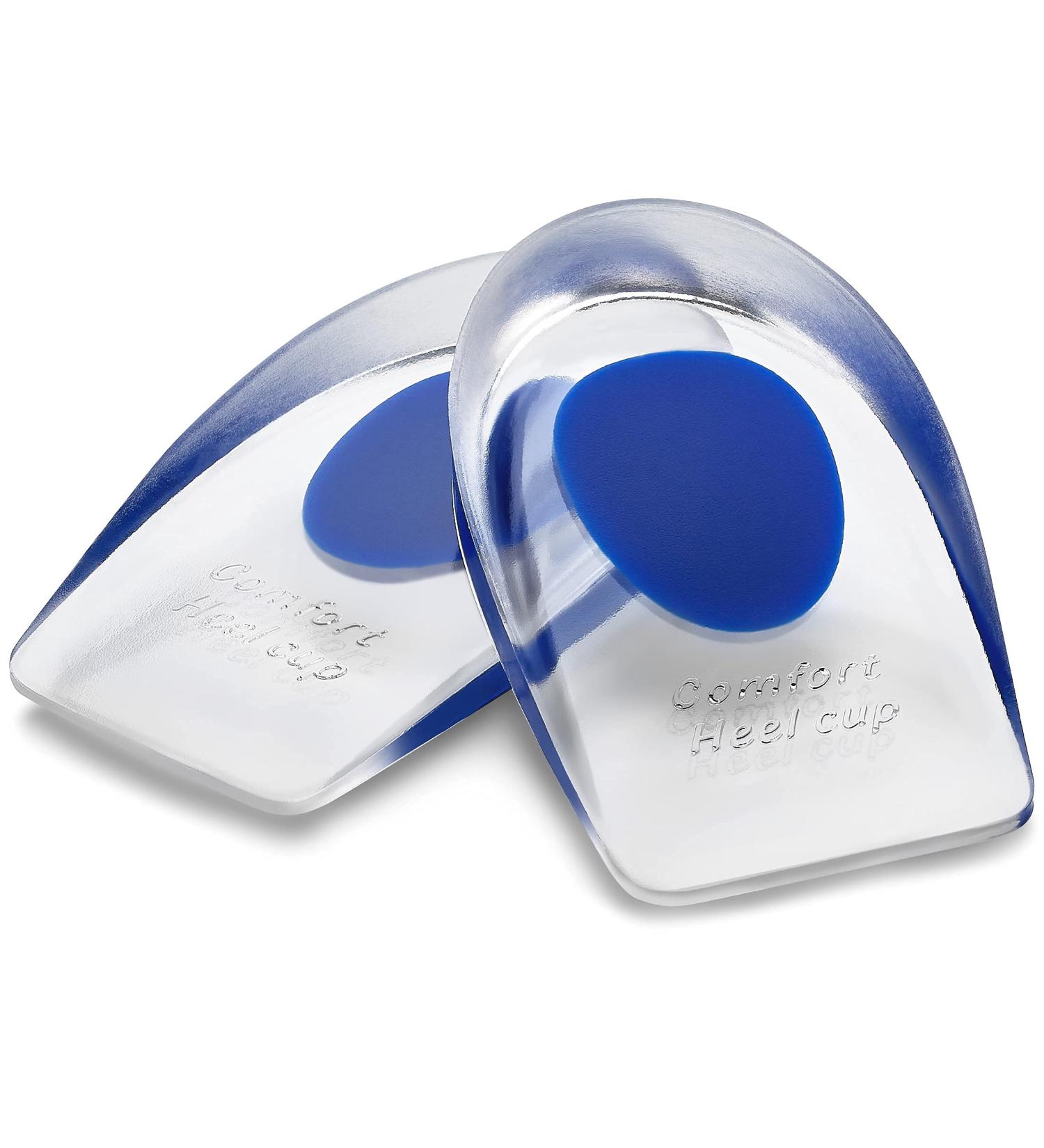 MEDCA Silicone Gel Heel Cushion Pads Cups for Men, Size 7-10 - Plantar Fasciitis Relief & Achilles Pain Prevention - Buy Online on GoSupps.com