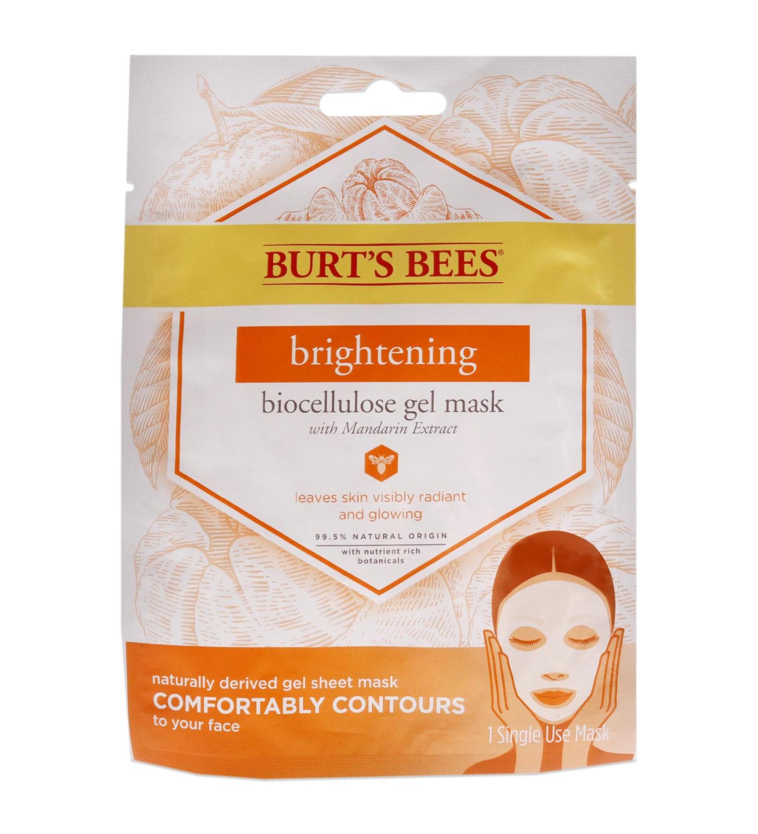 Burt's Bees Brightening Biocellulose Gel Face Mask Mandarin