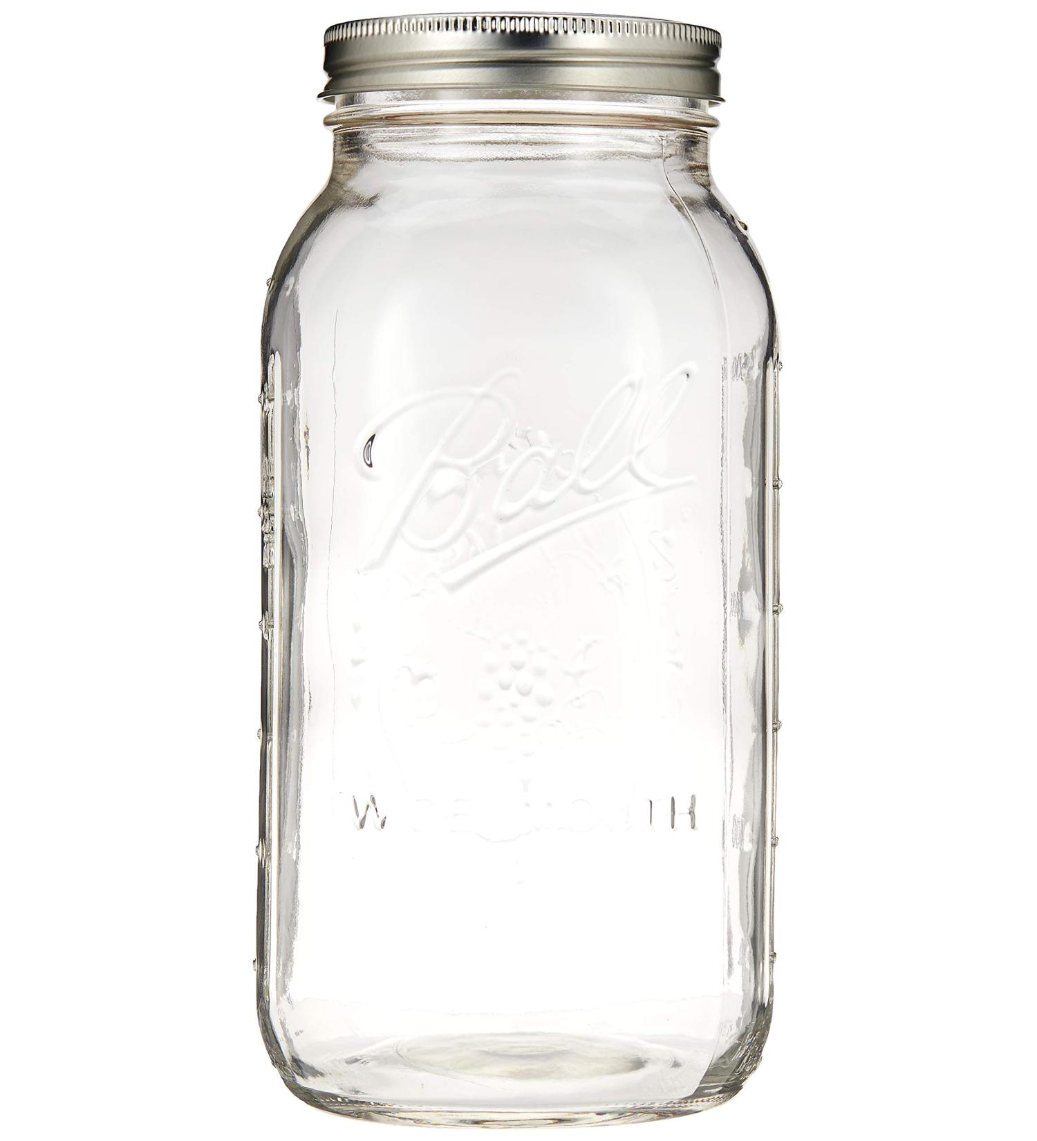 Ball Wide Mouth Half Gallon Jars - 64 Oz Clear Set of 6 with Lids & Bands - Buy Online on GoSupps.com