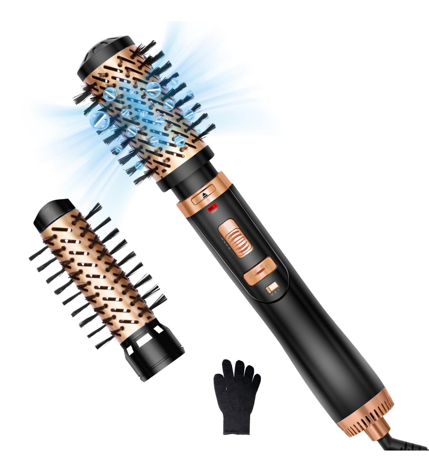 3 in 1 Rotating Hair Dryer Brush Set - Ionic Volumizer & Curling Brushes for Effortless Styling - Buy Online on GoSupps.com