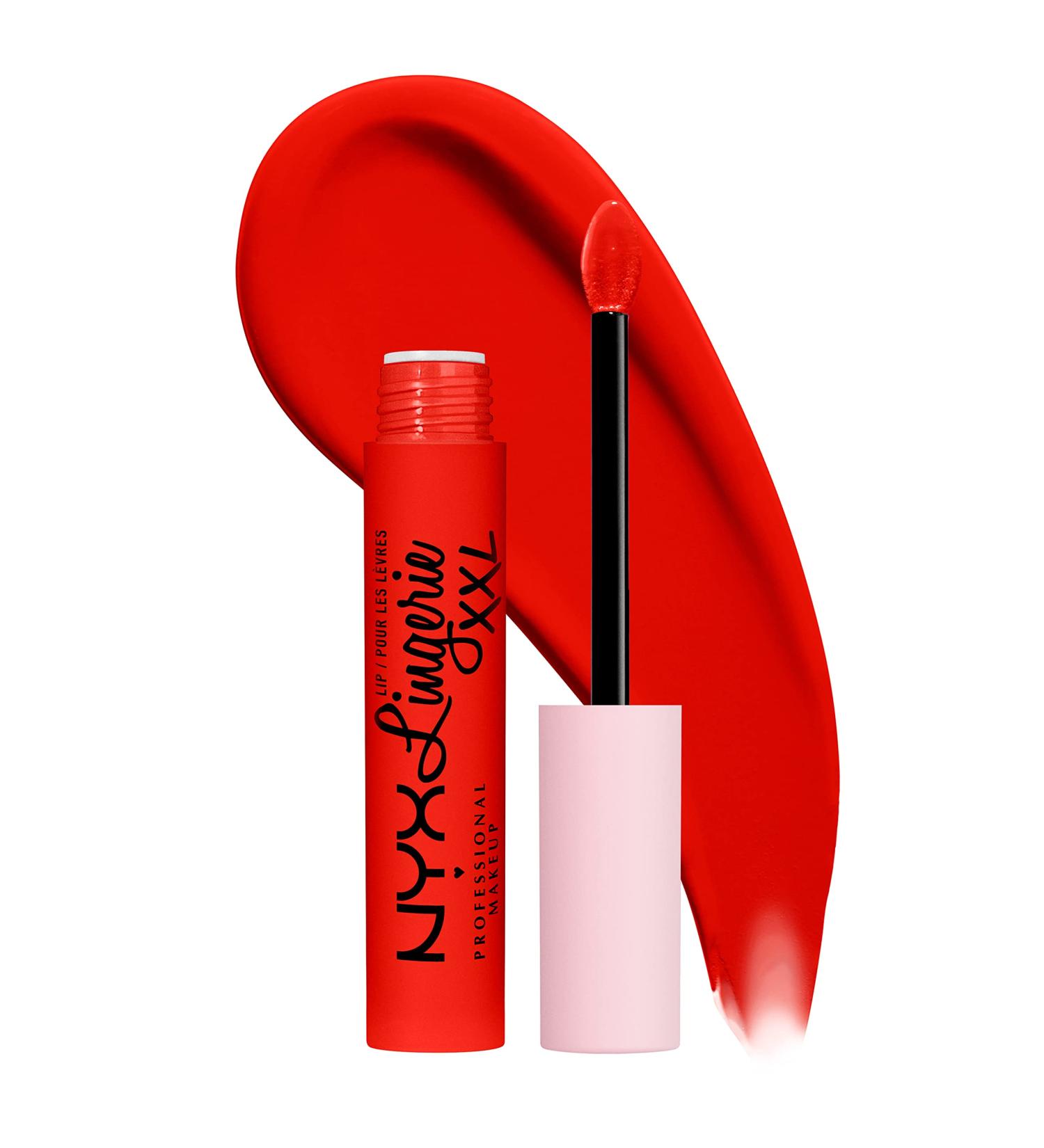 NYX Lip Lingerie XXL Matte Liquid Lipstick - On Fuego 0.13 Fl Oz (Pack of 1) - Buy Online on GoSupps.com