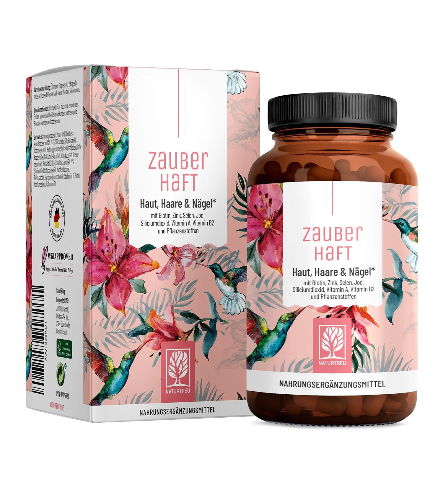 Buy High-Dose Hair Vitamins - 451mg Silicon Biotin Zinc & Selenium - Vegan Formula - 120 Capsules from Germany - Buy Online on GoSupps.com