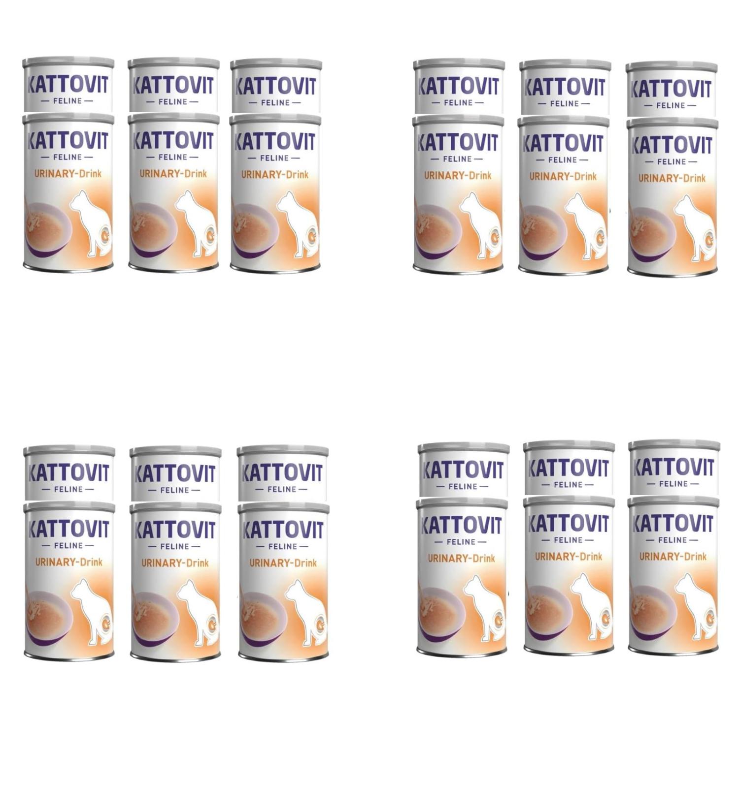 Kattovit Urinary Drink with Chicken | Pack of 2 | 2 x 12 x 135 ML | Complementary food for cats prone to recurrent struvite stones | Can help increase fluid intake - Buy Online on GoSupps.com