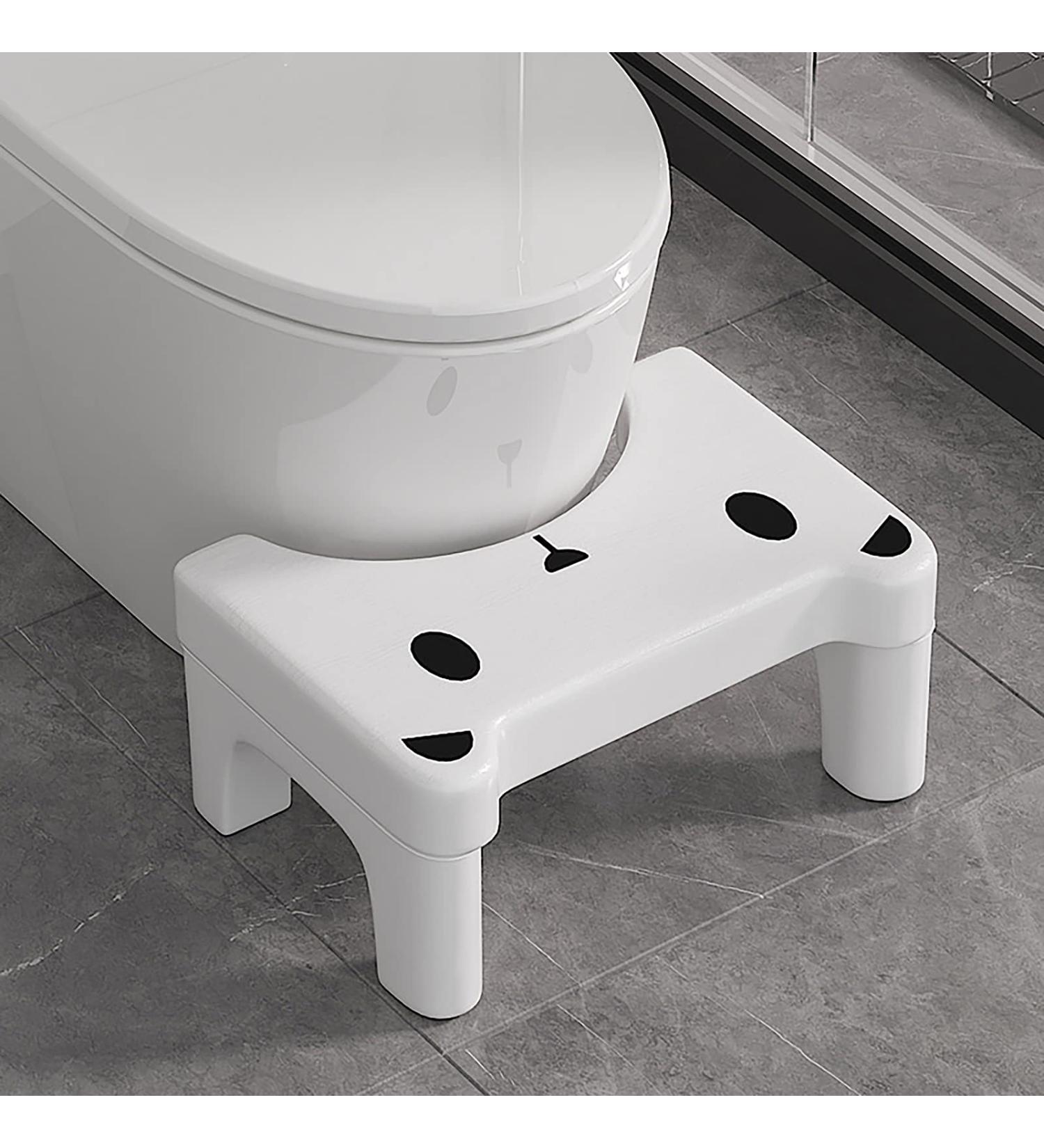 Squatting Toilet Stool 7'' for Adults - Modern Fashion Kitten Style, Anti-Slip Design - Buy Online on GoSupps.com