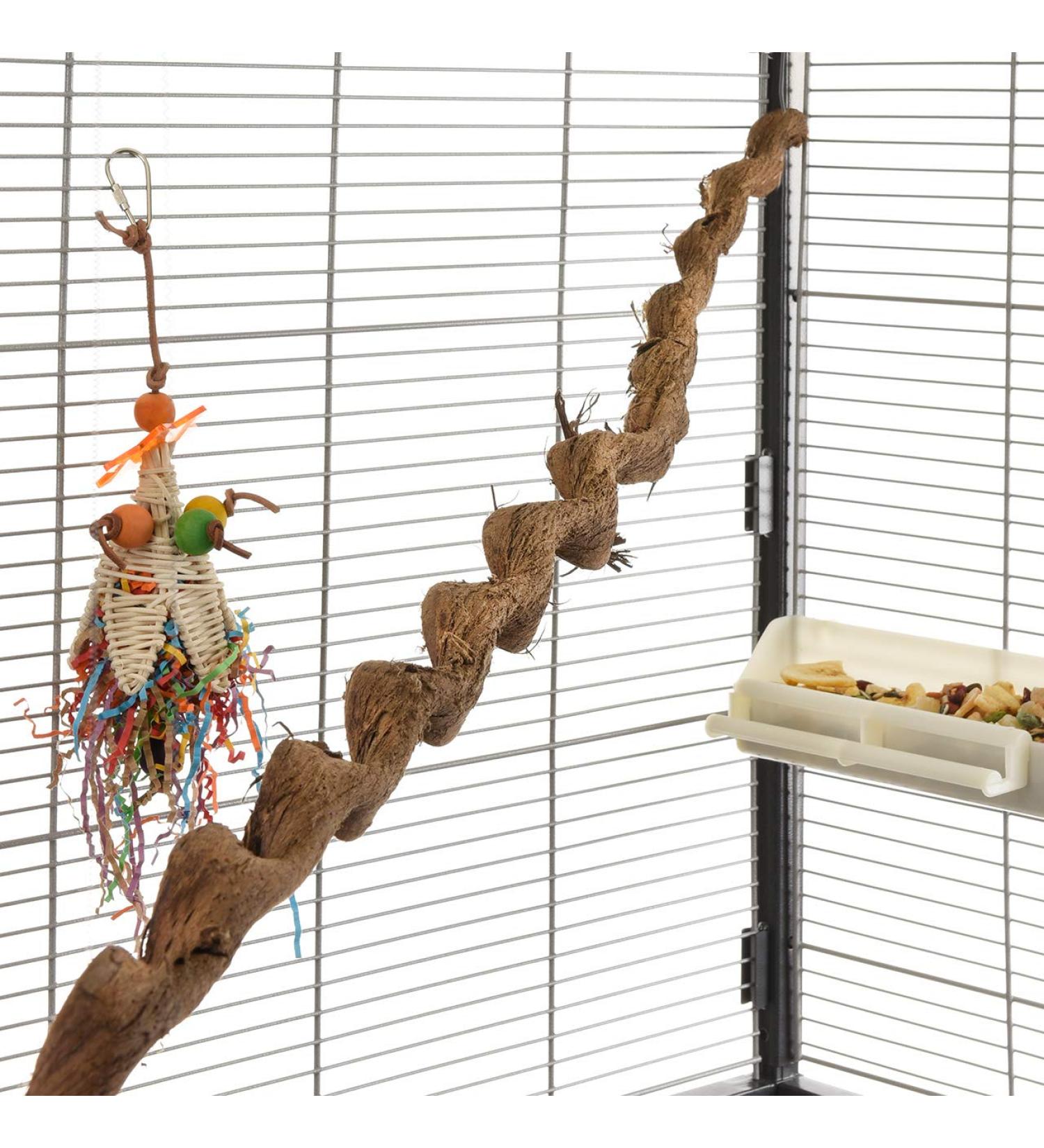 HappyBird Natural Spiral Liana Perch for Parrots - 90-100cm | Ideal for Healthy Bird Perching - Buy Online on GoSupps.com