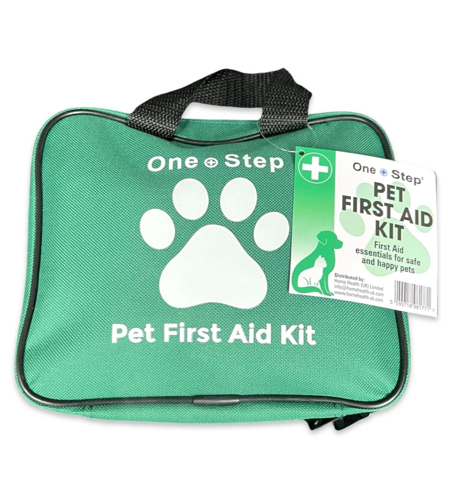 One Step Pet First Aid Kit Includes Over 80+ Premium Items Tick Remover Syringe Vet Wrap Bandages Wipes Travel Sized First Aid For Dogs Cats and all Other Pets - Buy Online on GoSupps.com