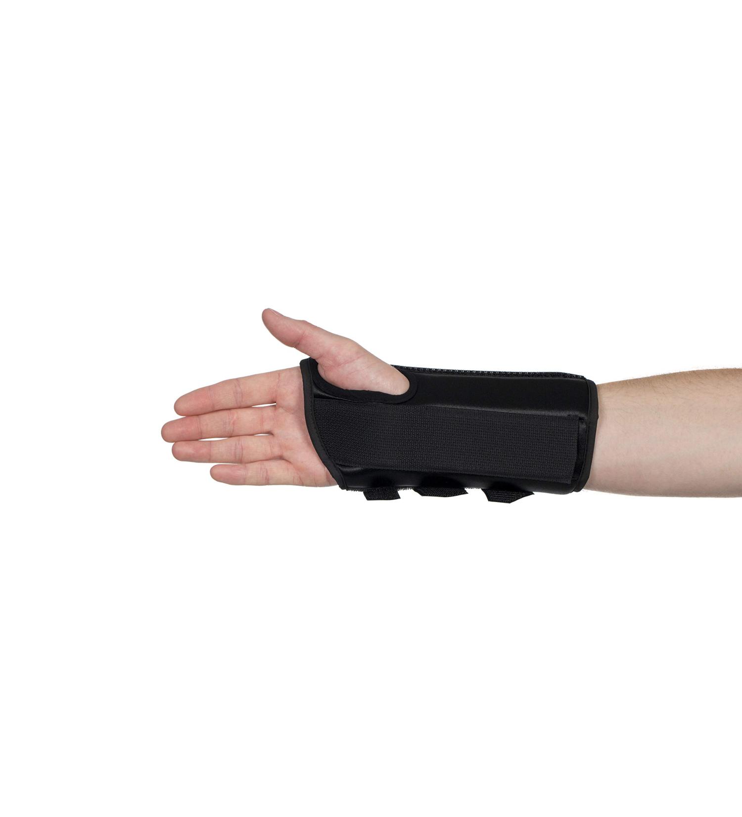 FitPro FP70223 Adjustable Lightweight 8" Wrist Brace - Removable Insert - Small Left - Black - Ideal for Support & Comfort - Buy Online on GoSupps.com