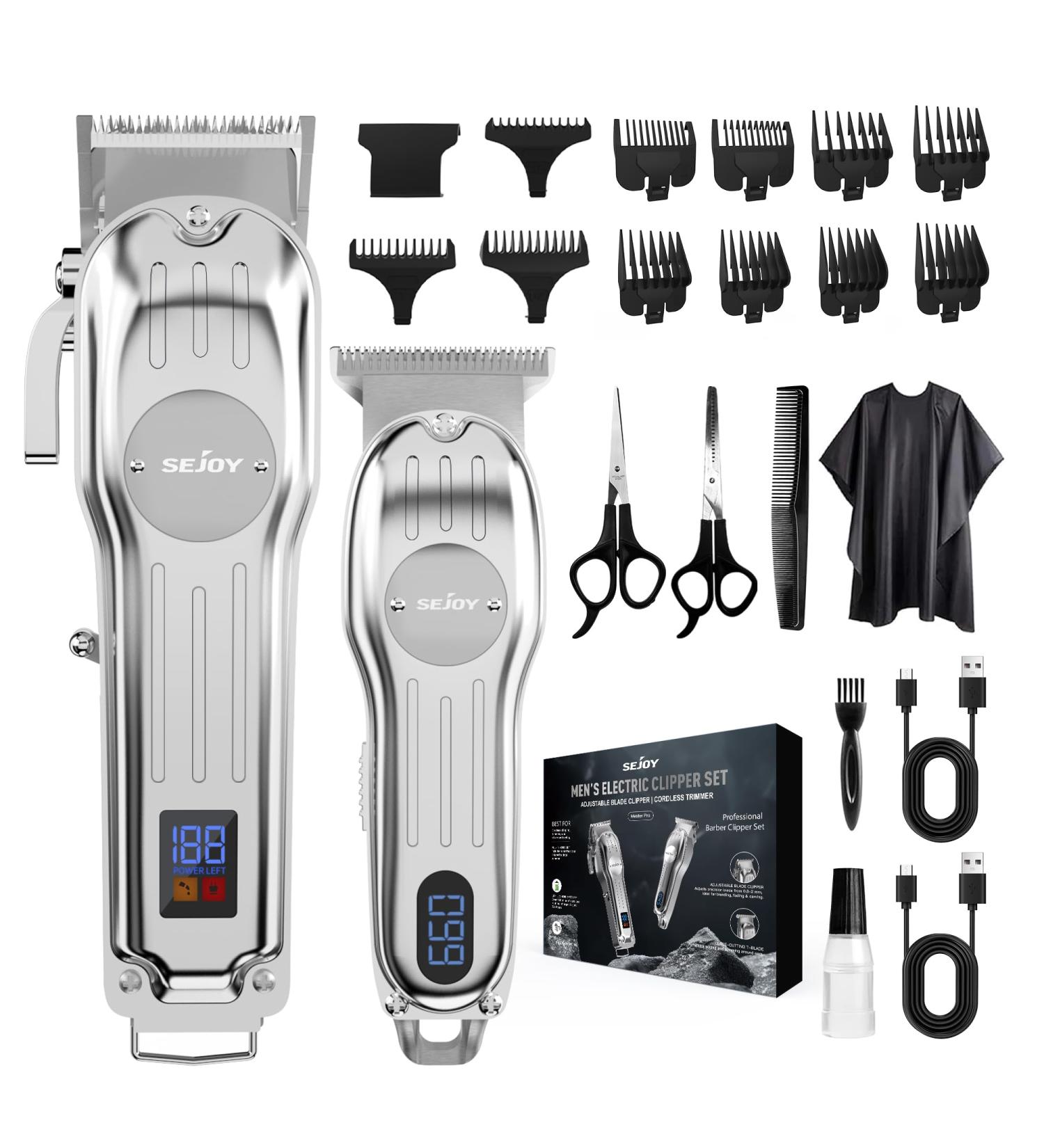 Professional Men s Clippers & Grooming Set | Cordless Beard Trimmer & Hair Cutting Kit - Silver - Buy Online on GoSupps.com