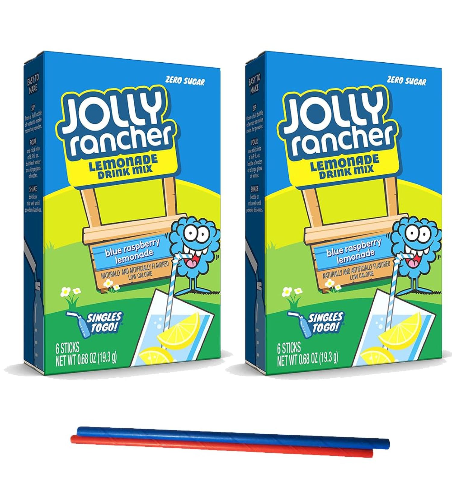  subject Jolly Keto Sensations: Low Carb Zero Sugar Drink Mix - Pack of 2 box - 2 box of ea Jolly Blue Raspberry Lemonade Ranchers Bundle- 12 Single Servings - Sugar Free Drink Mix - Comes with 2 Paper Straws and 1 Exclusive PALiSOL CREATiONS Stickers - Buy Online on GoSupps.com