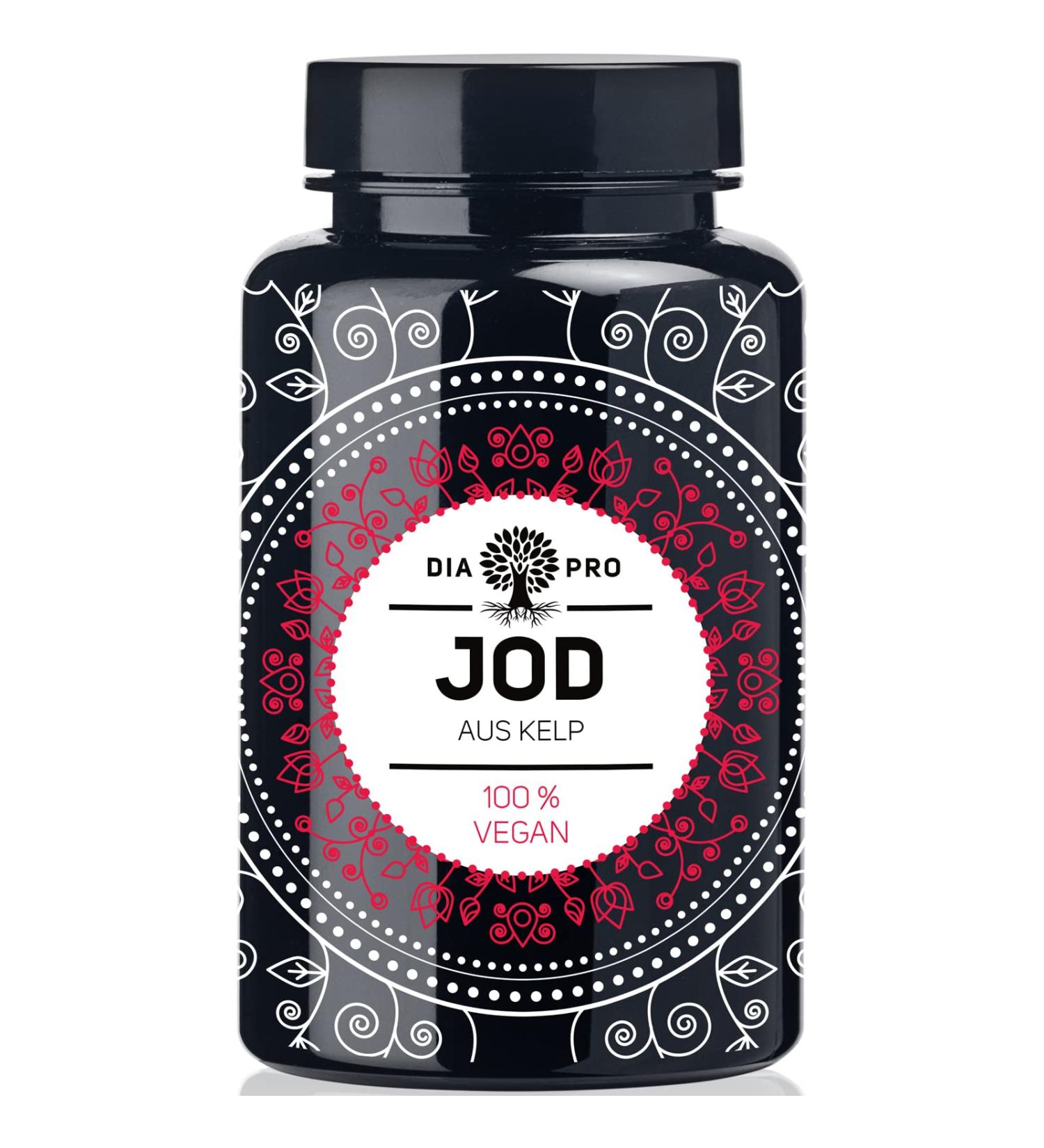 Buy DiaPro 150 g Natural Iodine from Brown Algae - 365 Vegan Capsules Laboratory Tested Annual Supply - International Shipping Available - Buy Online on GoSupps.com