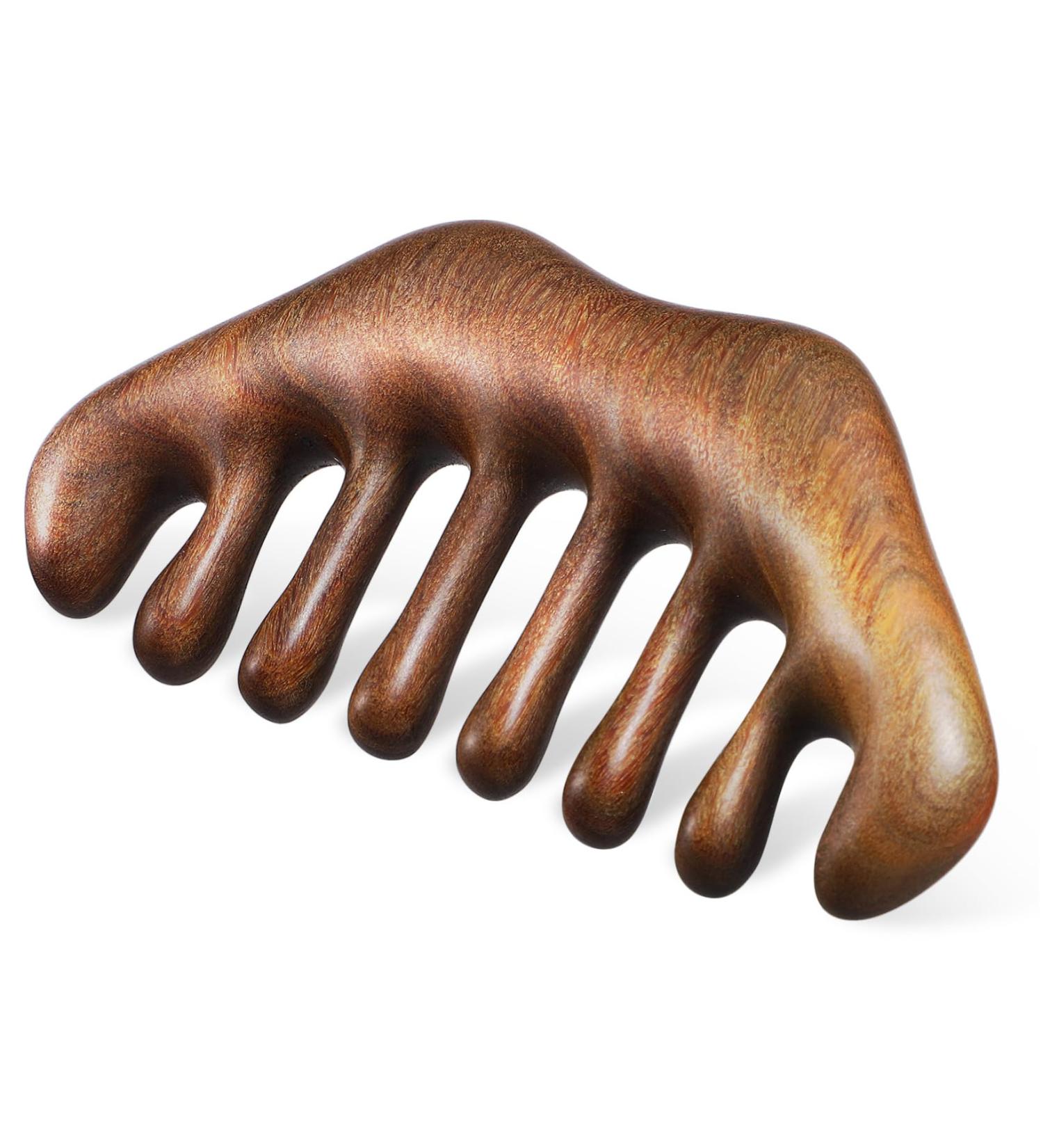 COLLBATH Wooden Comb - Acupuncture Point Hair & Scalp Massage Comb for Relaxation & Stress Relief | International Shipping Available - Buy Online on GoSupps.com