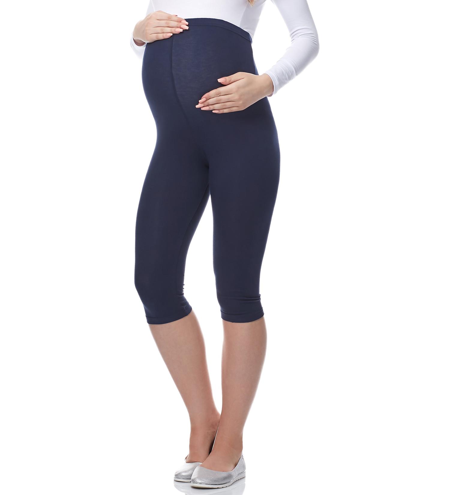 Be Mammy Maternity 3/4 Leggings 03 L Navy - Comfortable Pregnancy Pants - Buy Online on GoSupps.com