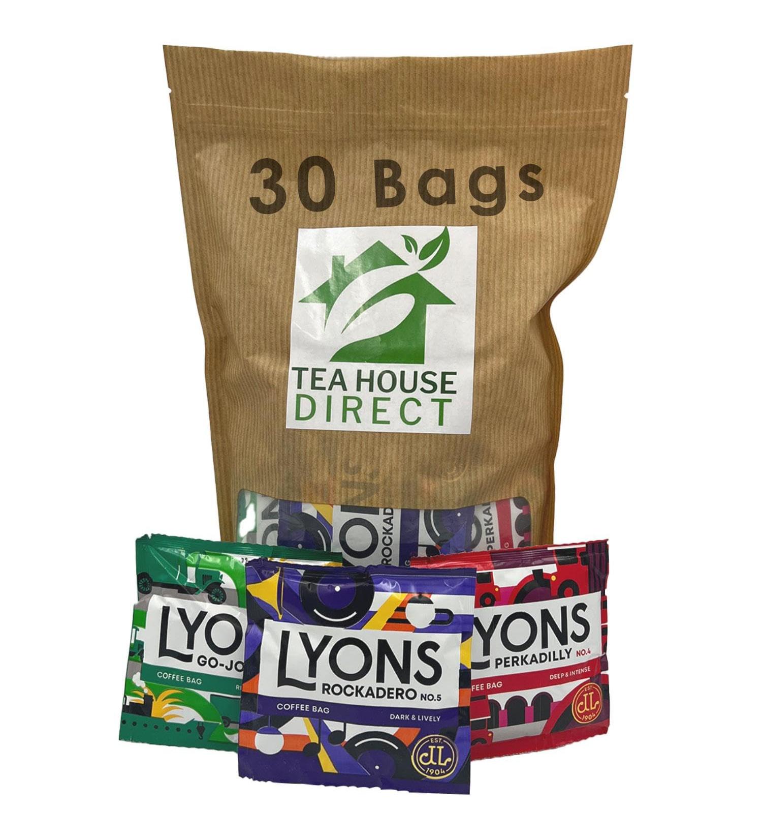 Lyons Rockadero Perkadilly & Go Joe Ground Coffee | Rich Full-Bodied Dark Roast | Convenient & Mess-Free | Rich Coffee Taste in Instant - 30 Sachets Rockadero-Perkadilly-Go-Joe Coffee Pack of 30 - Buy Online on GoSupps.com