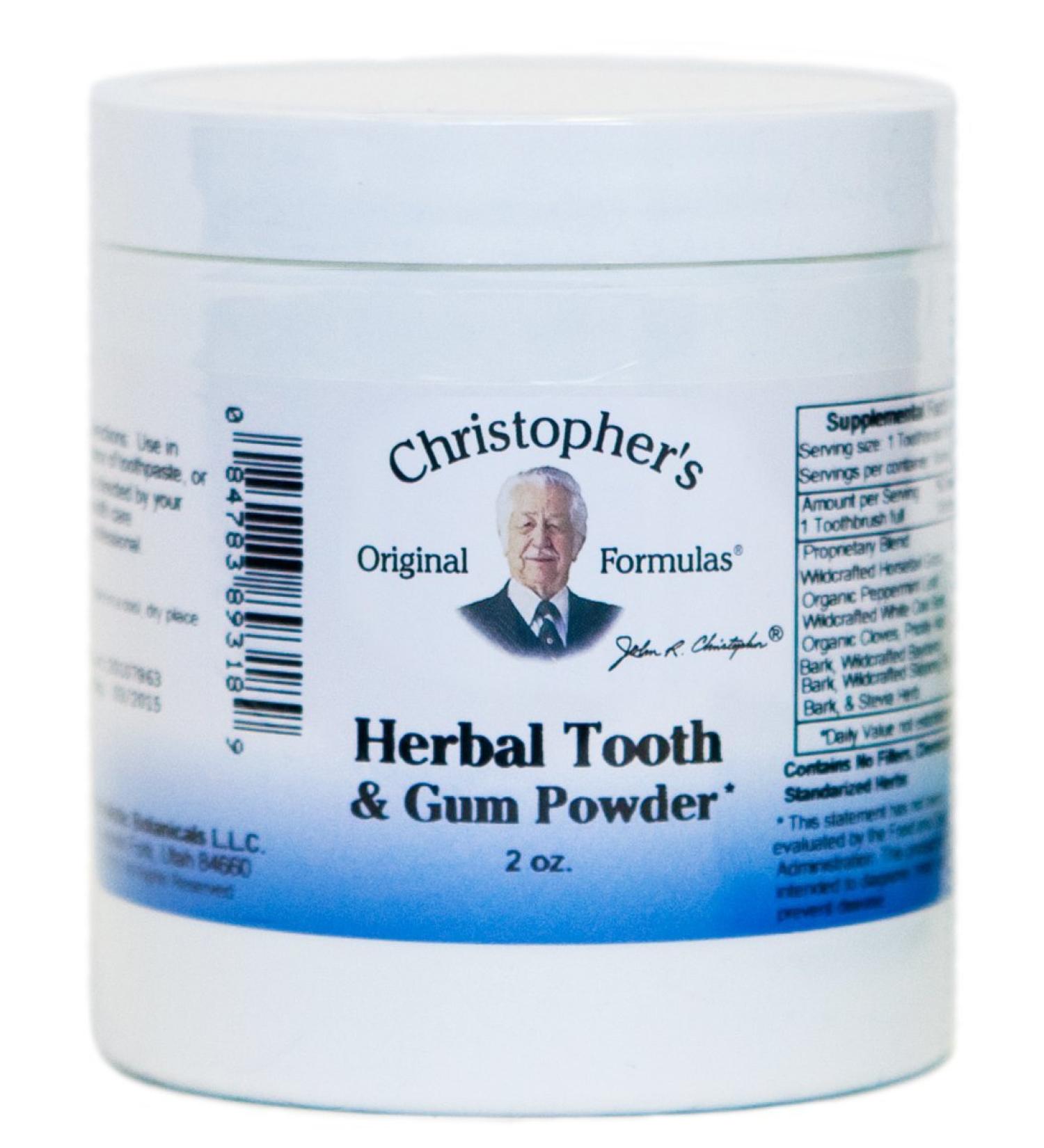 Christopher's Herbal Tooth and Gum Powder 2 oz - Natural Dental Care - Buy Online on GoSupps.com